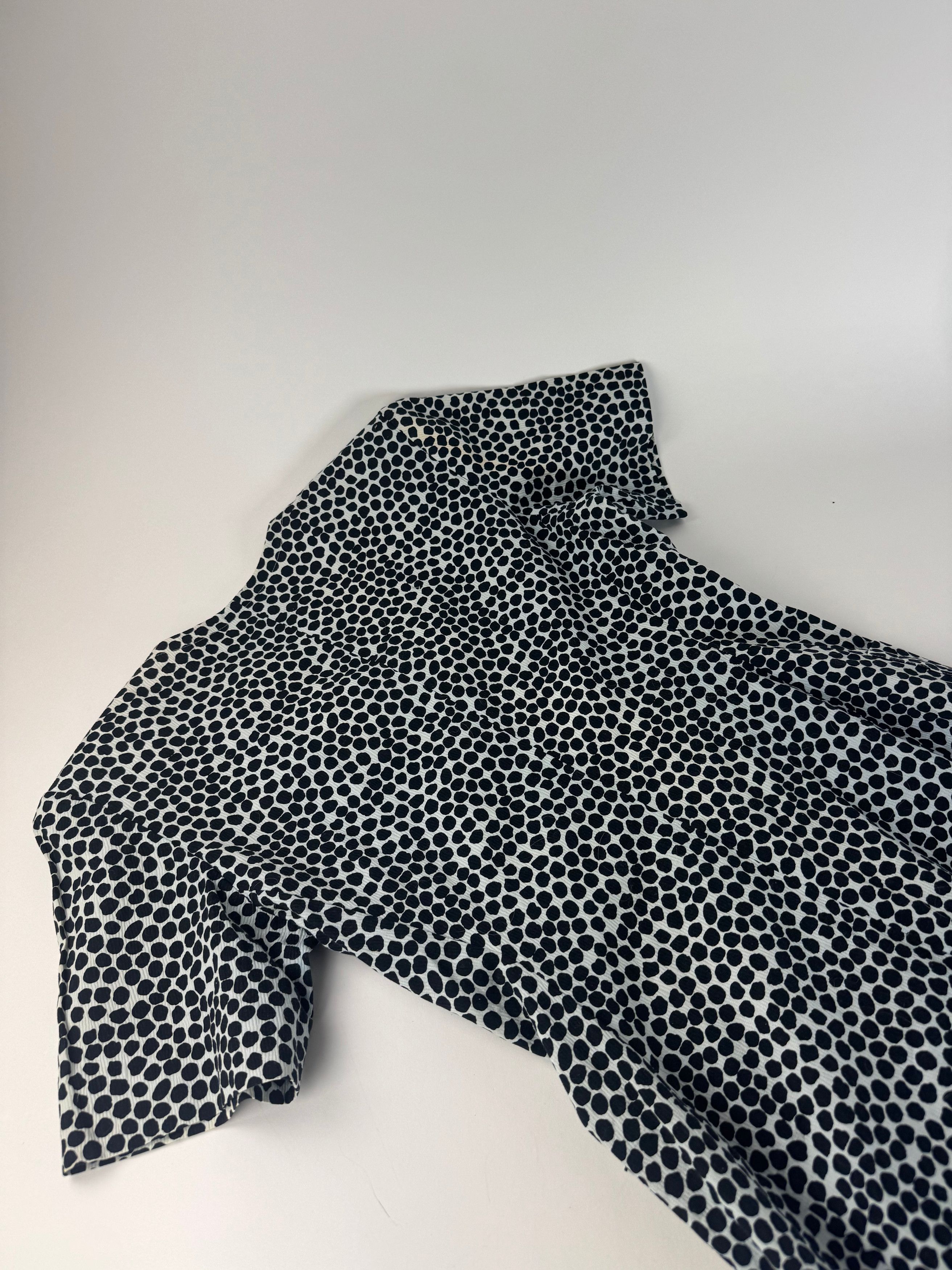 Other Vintage Yves Saint Laurent Canvas Leopard Dress Blue Black 3 Size S / US 4 / IT 40 - 11 Thumbnail