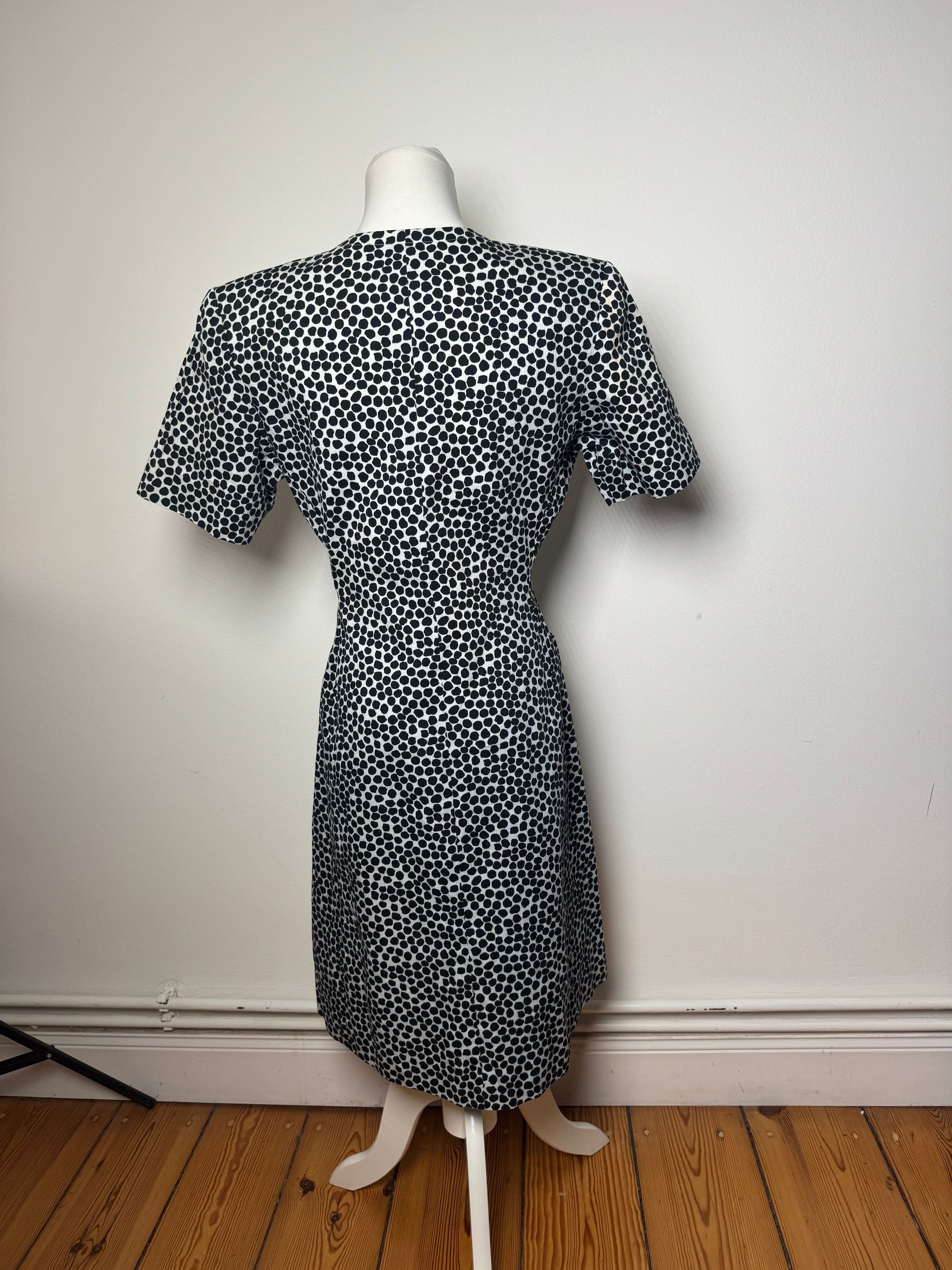 Other Vintage Yves Saint Laurent Canvas Leopard Dress Blue Black 3 Size S / US 4 / IT 40 - 3 Thumbnail