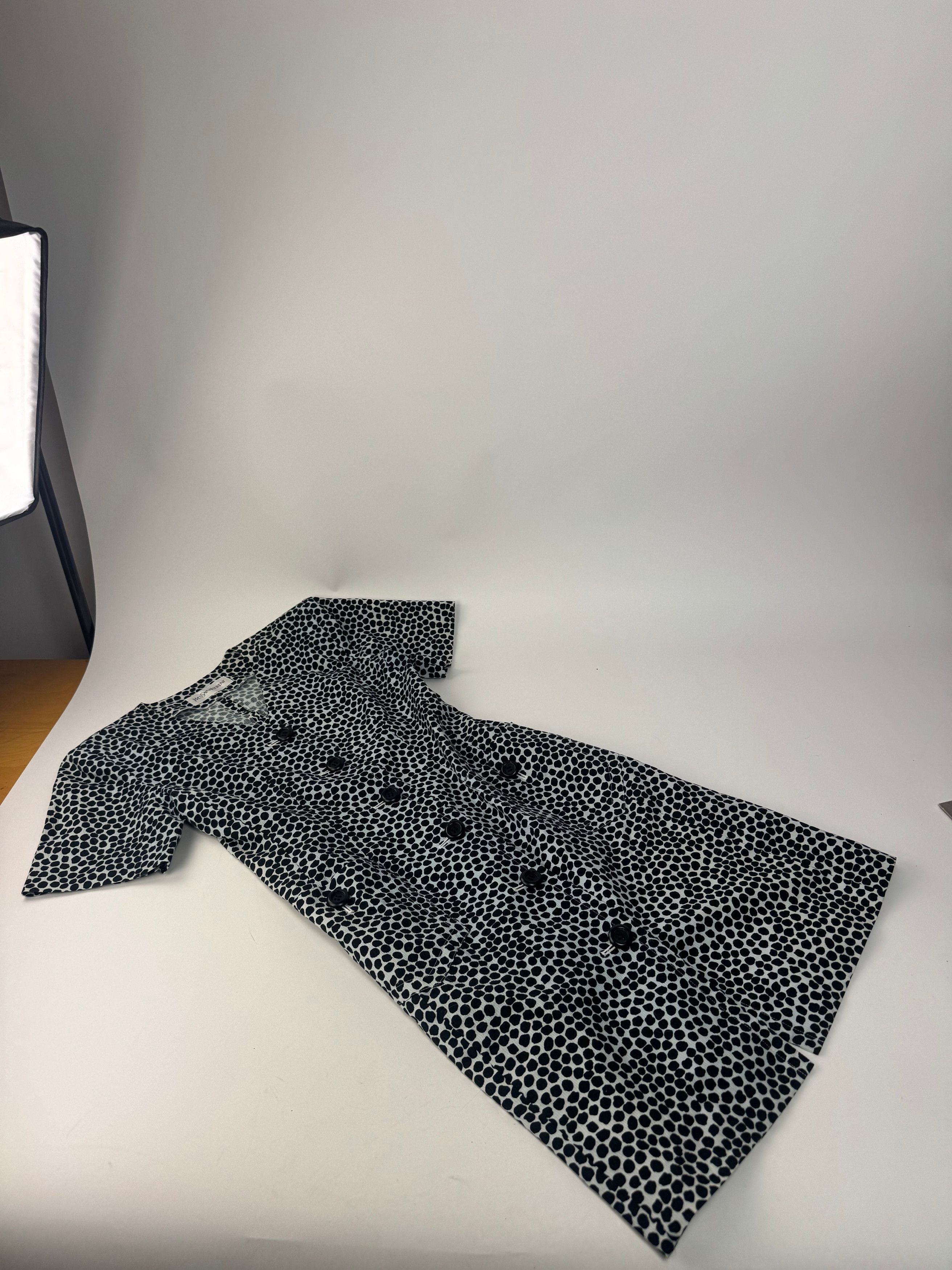 Other Vintage Yves Saint Laurent Canvas Leopard Dress Blue Black 3 Size S / US 4 / IT 40 - 8 Thumbnail