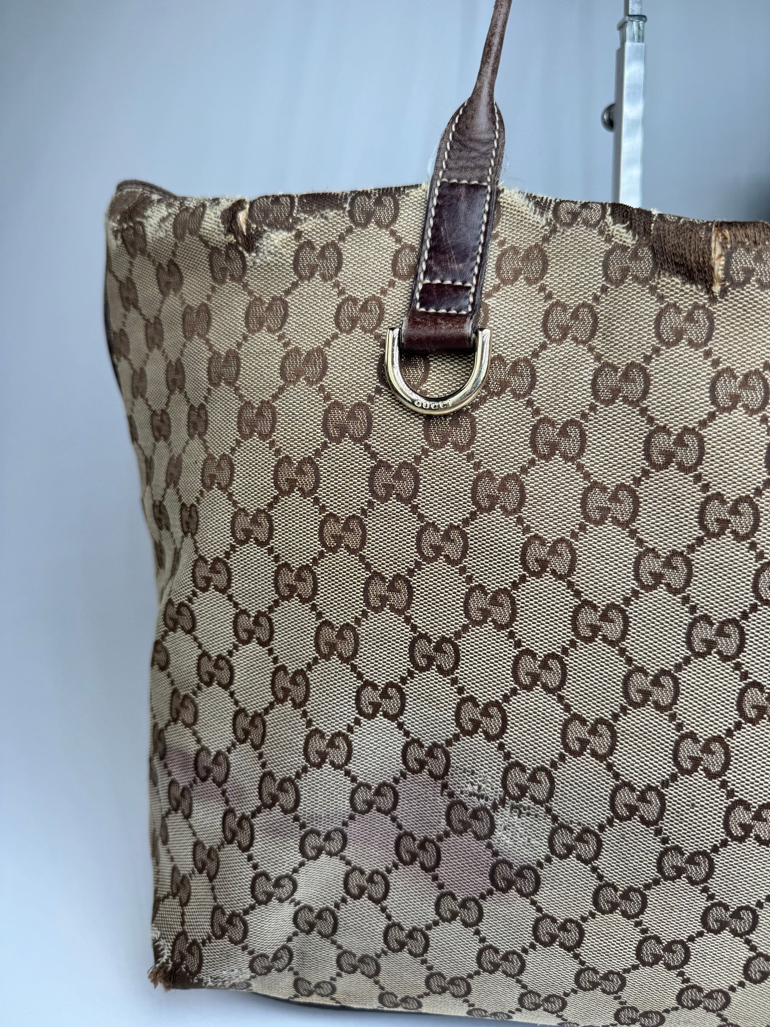 Gucci Vintage Monogram Tote Bag beige Brown Size ONE SIZE - 15 Thumbnail