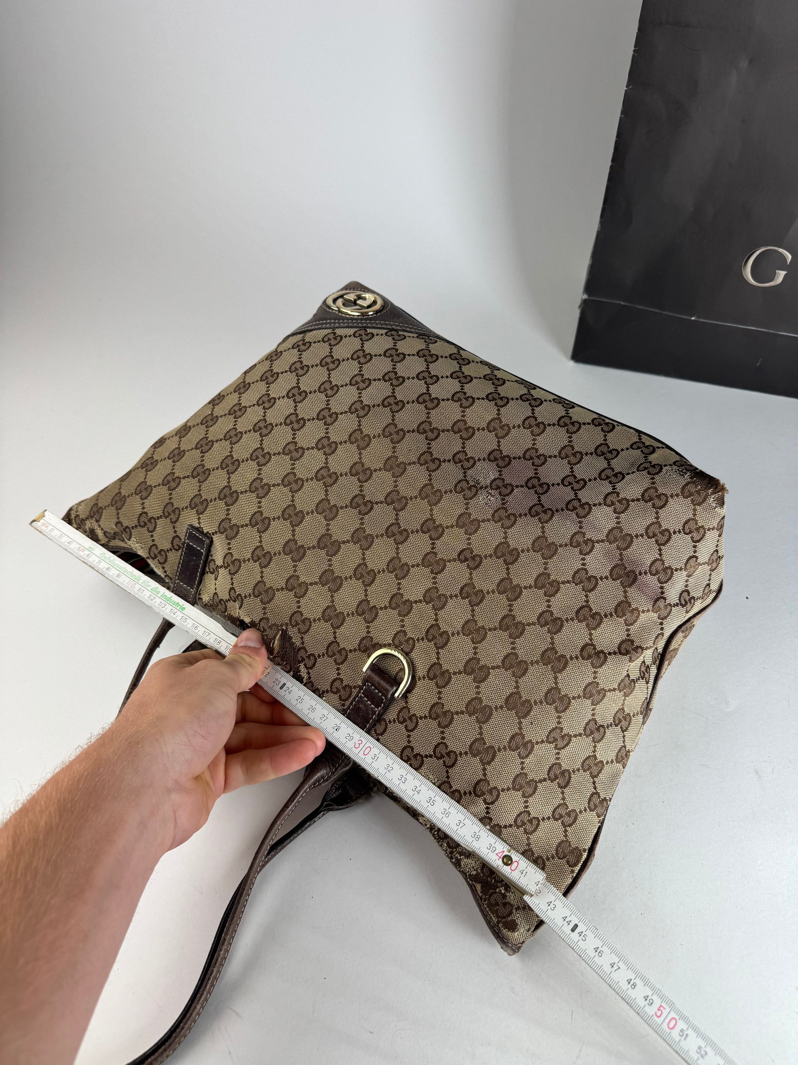 Gucci Vintage Monogram Tote Bag beige Brown Size ONE SIZE - 10 Thumbnail