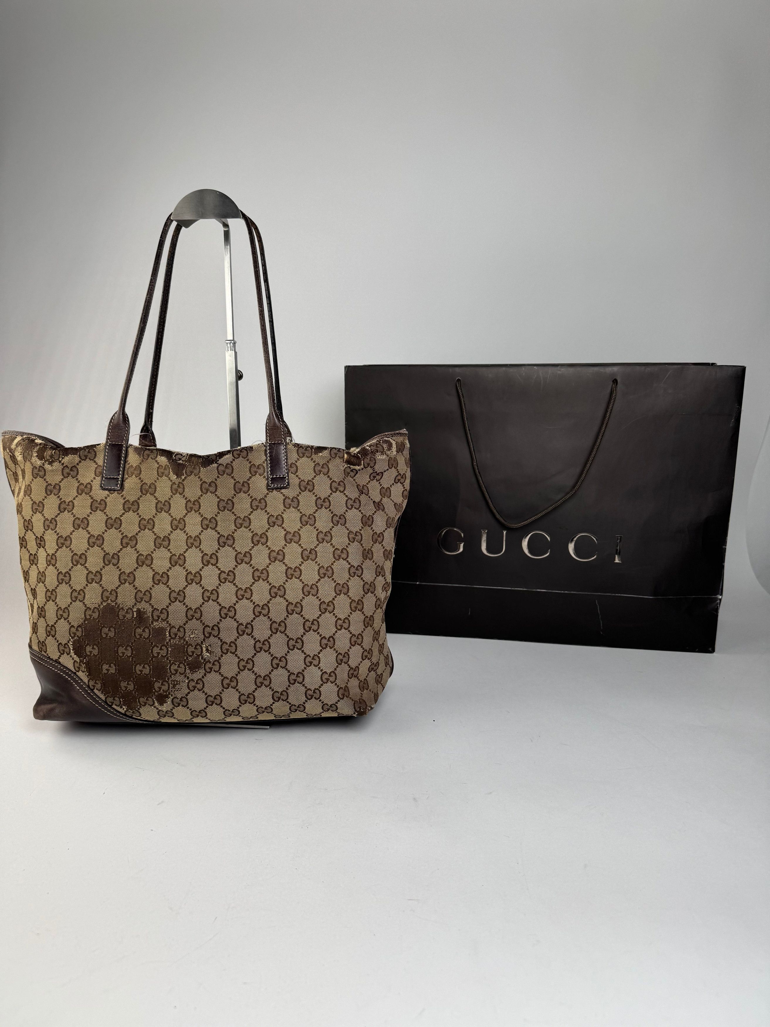 Gucci Vintage Monogram Tote Bag beige Brown Size ONE SIZE - 9 Thumbnail