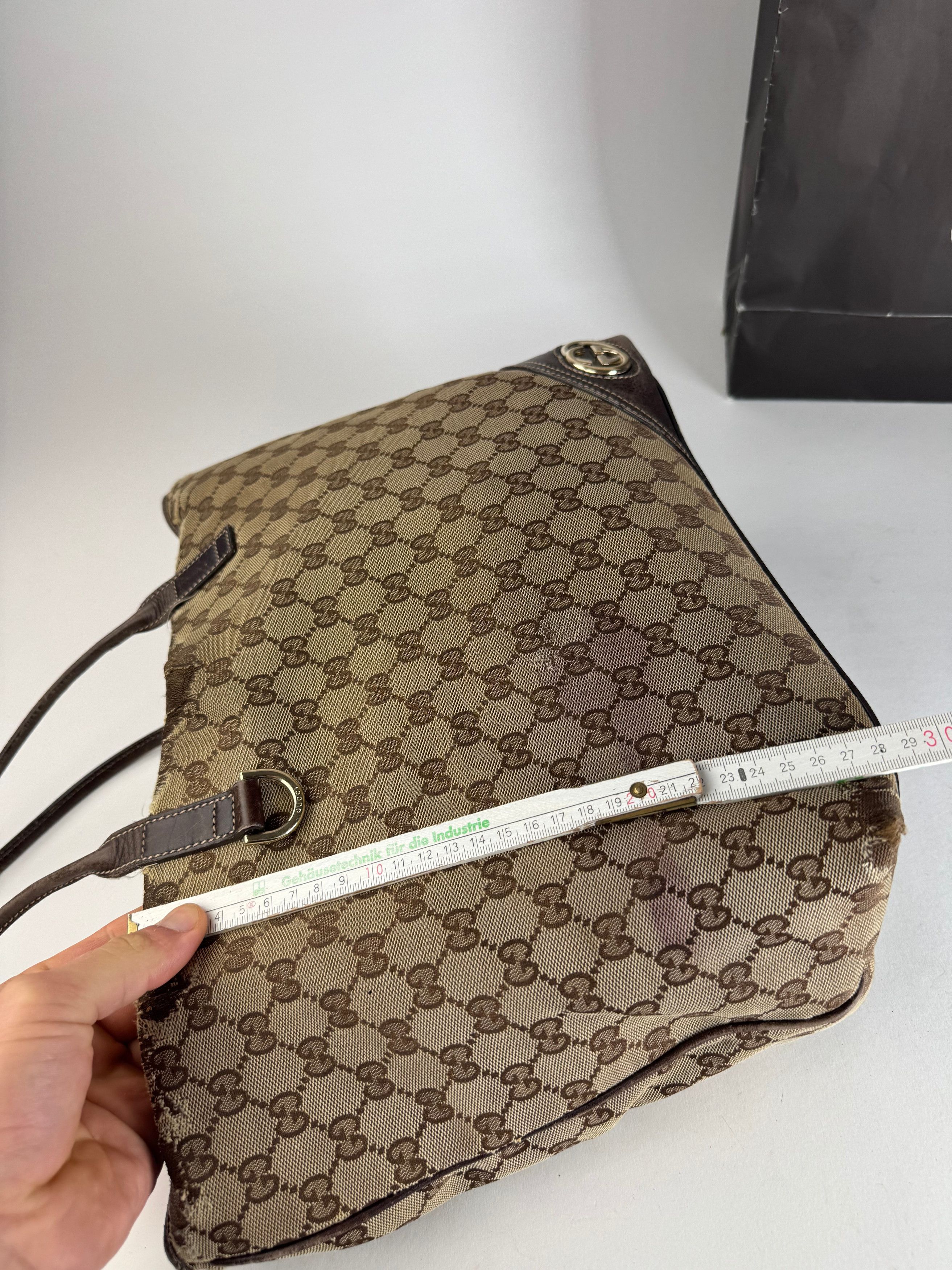 Gucci Vintage Monogram Tote Bag beige Brown Size ONE SIZE - 11 Thumbnail