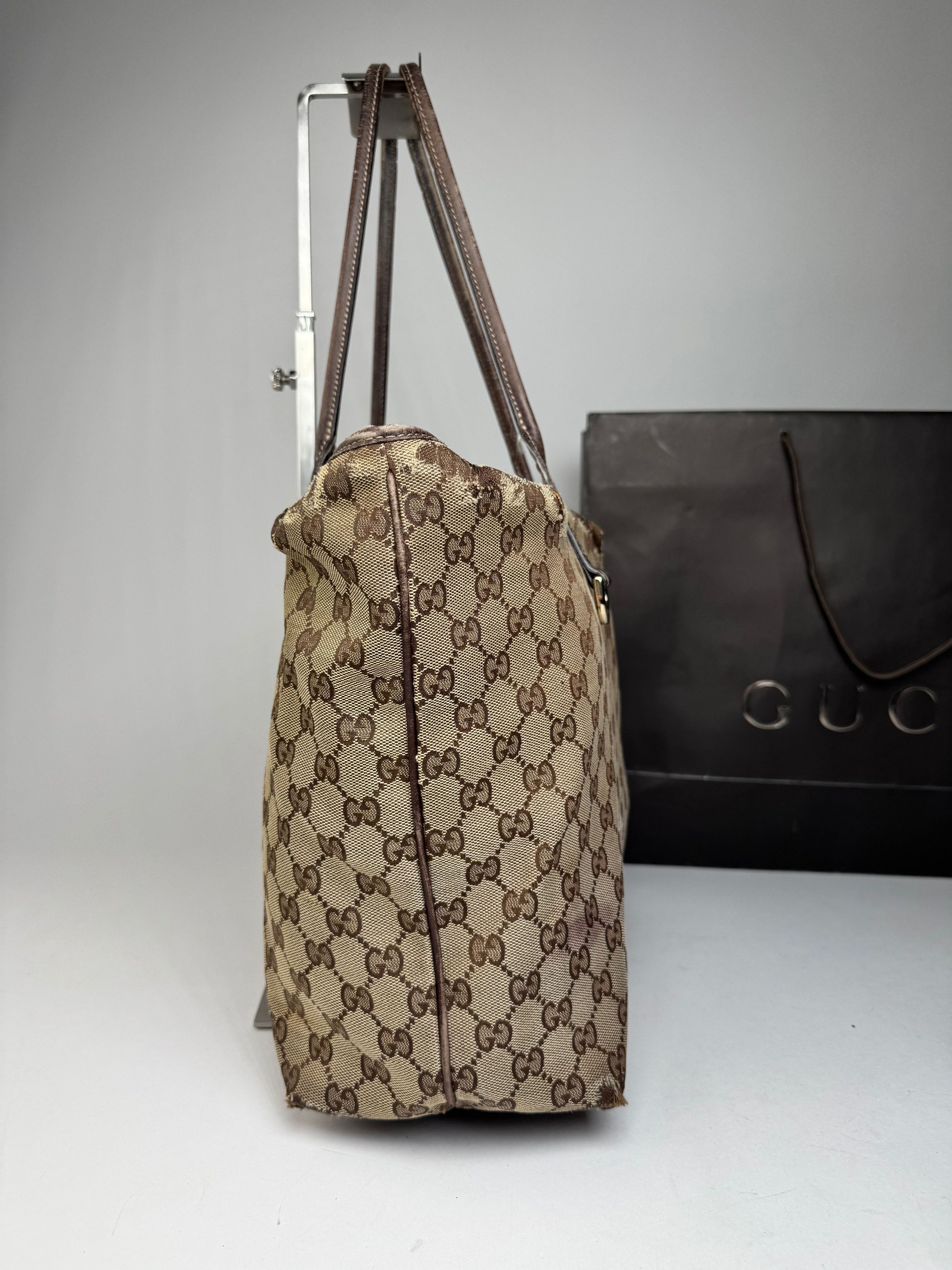 Gucci Vintage Monogram Tote Bag beige Brown Size ONE SIZE - 6 Thumbnail