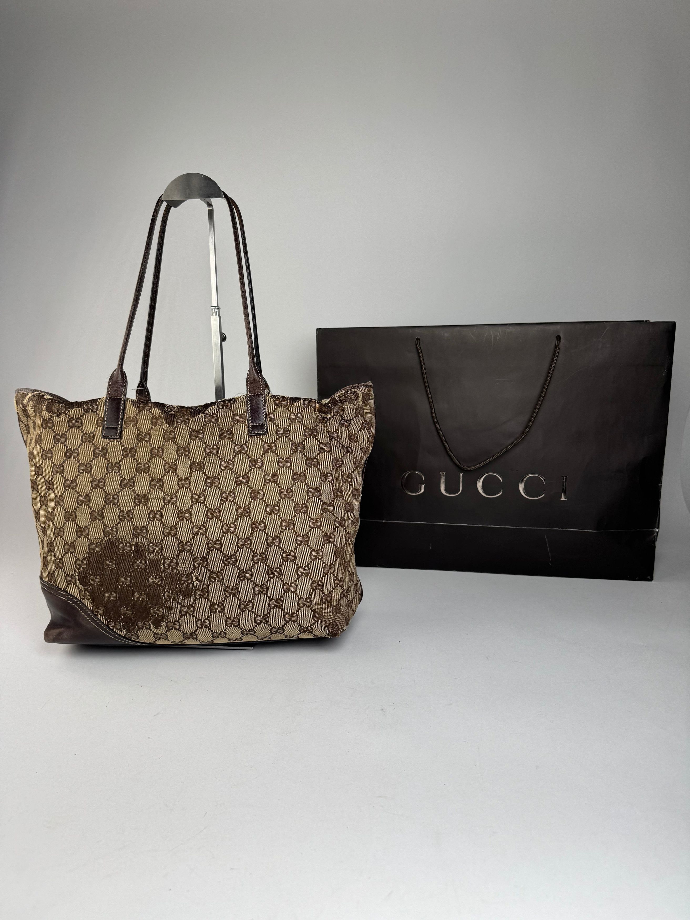 Gucci Vintage Monogram Tote Bag beige Brown Size ONE SIZE - 2 Thumbnail