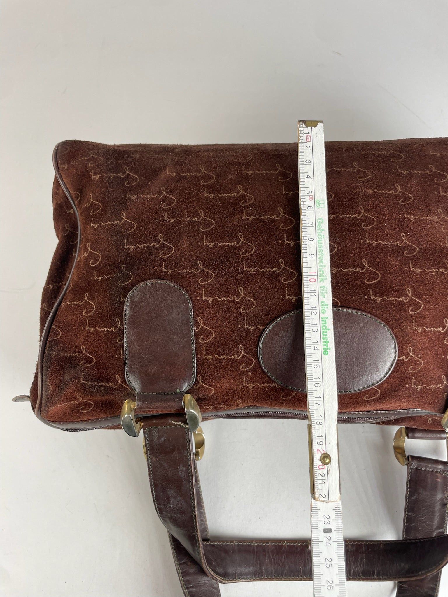 Givenchy Vintage Suede Monogram Handbag Brown Size ONE SIZE - 12 Thumbnail
