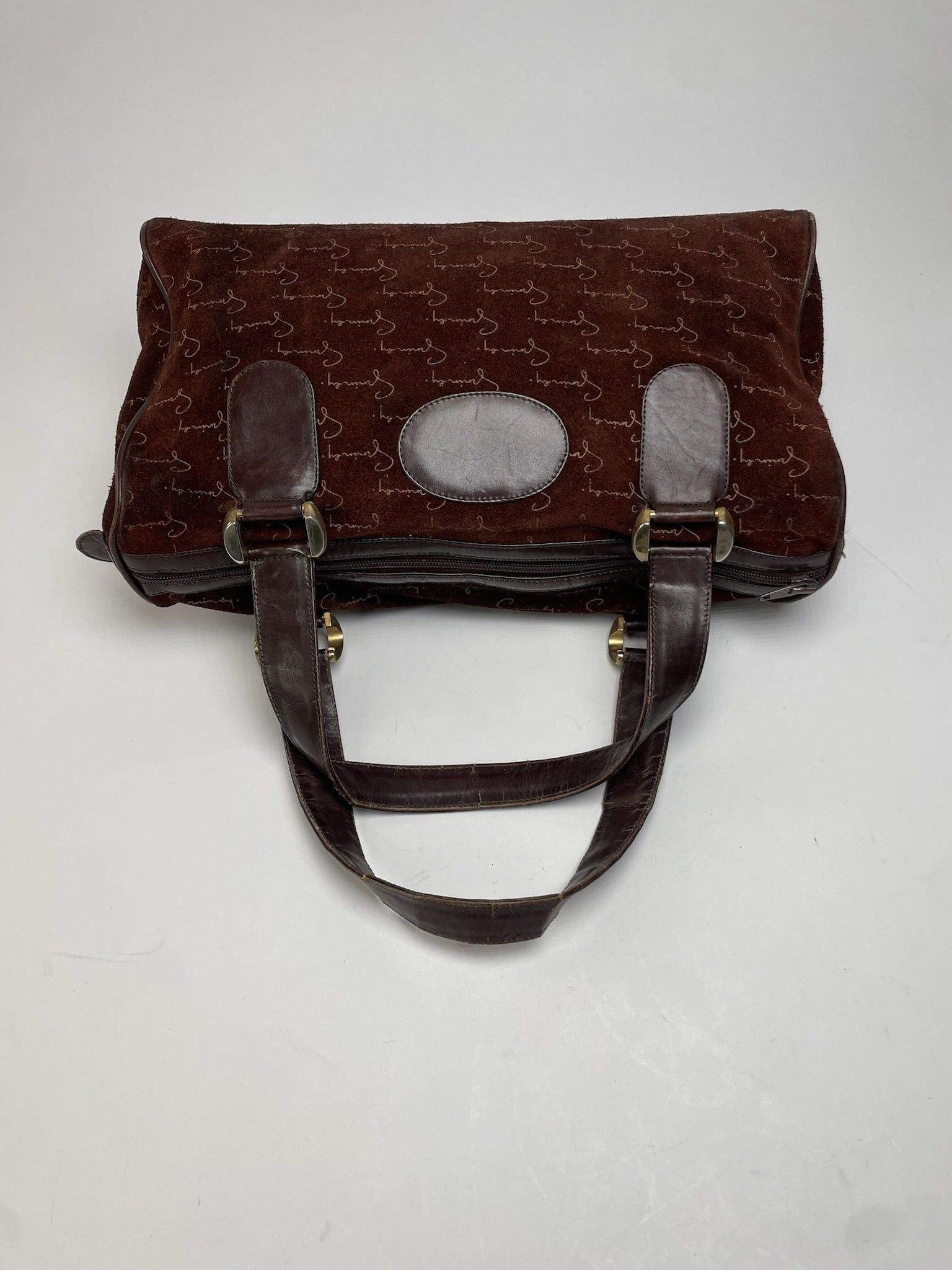 Givenchy Vintage Suede Monogram Handbag Brown Size ONE SIZE - 6 Thumbnail