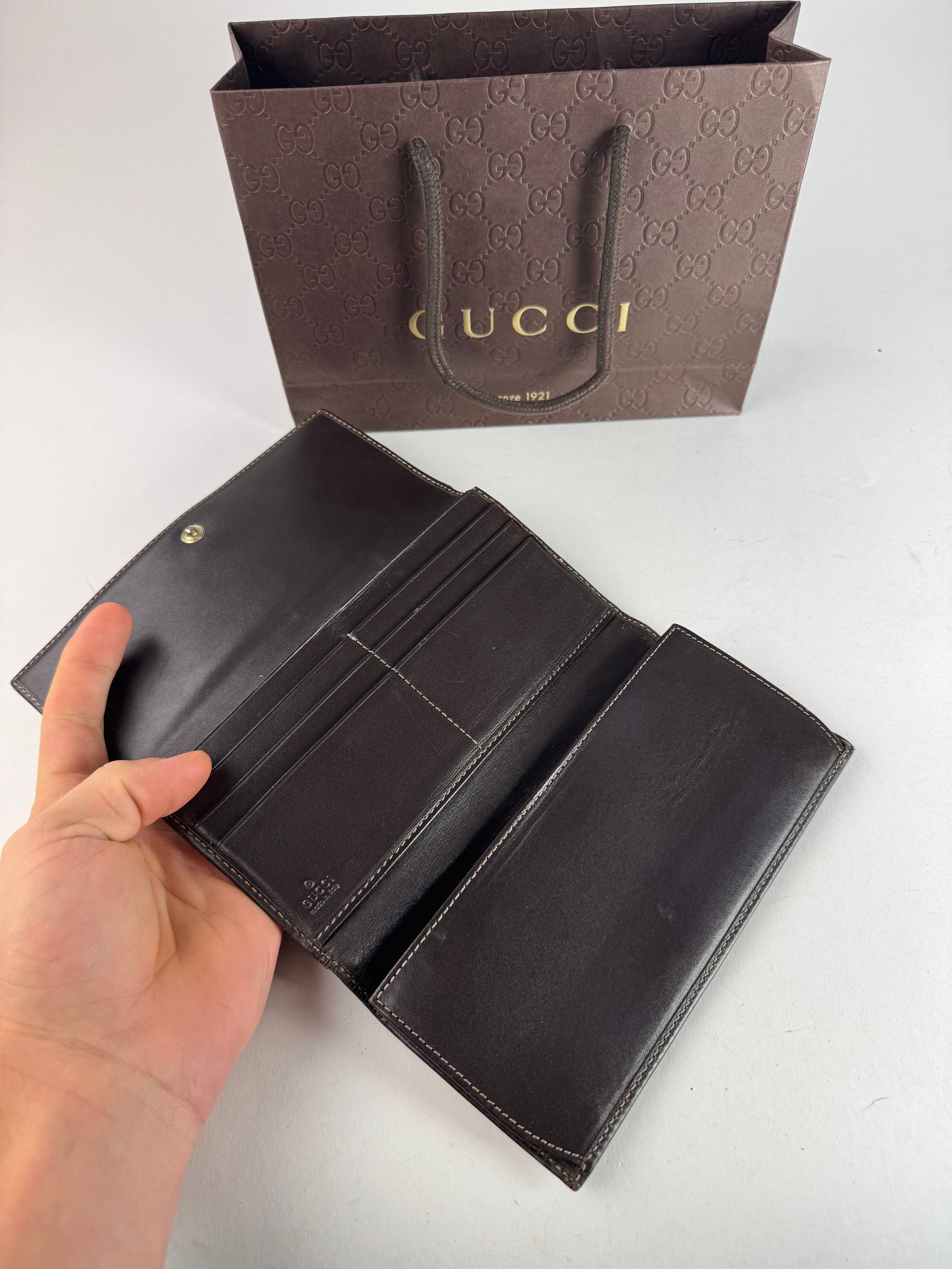 Gucci Vintage Marmont Monogram Wallet beige brown Size ONE SIZE - 5 Thumbnail