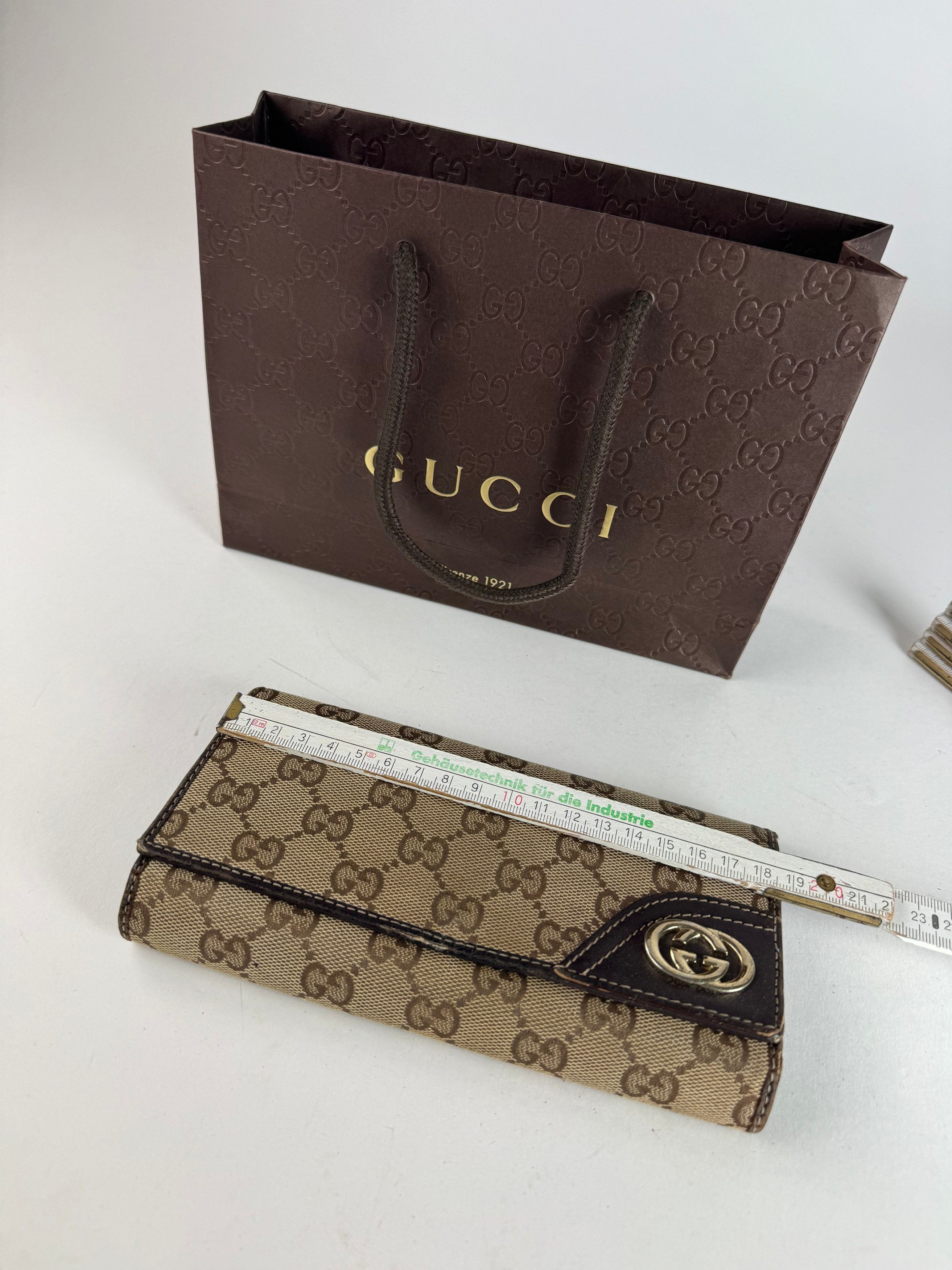 Gucci Vintage Marmont Monogram Wallet beige brown Size ONE SIZE - 11 Thumbnail