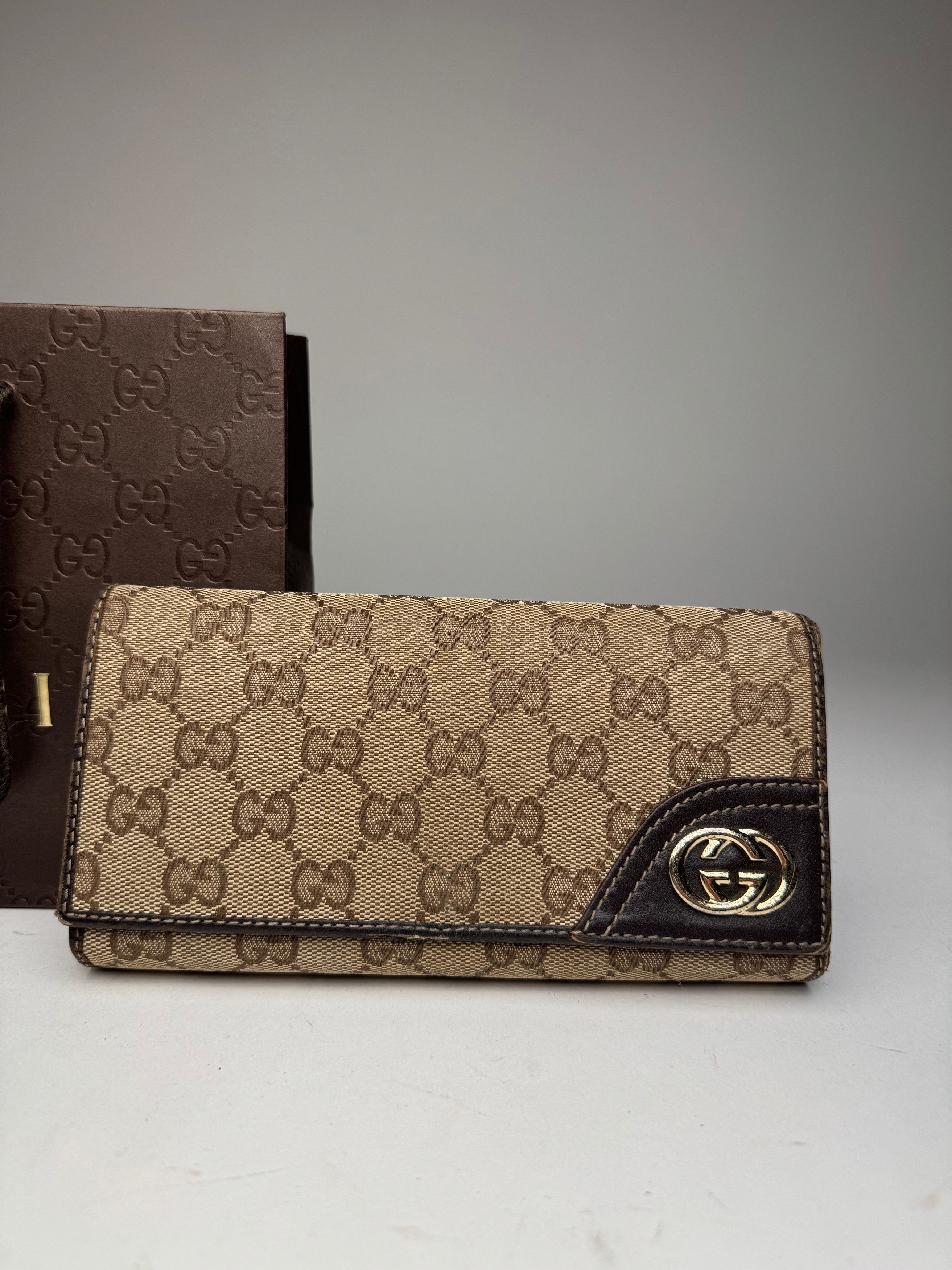 Gucci Vintage Marmont Monogram Wallet beige brown Size ONE SIZE - 6 Thumbnail