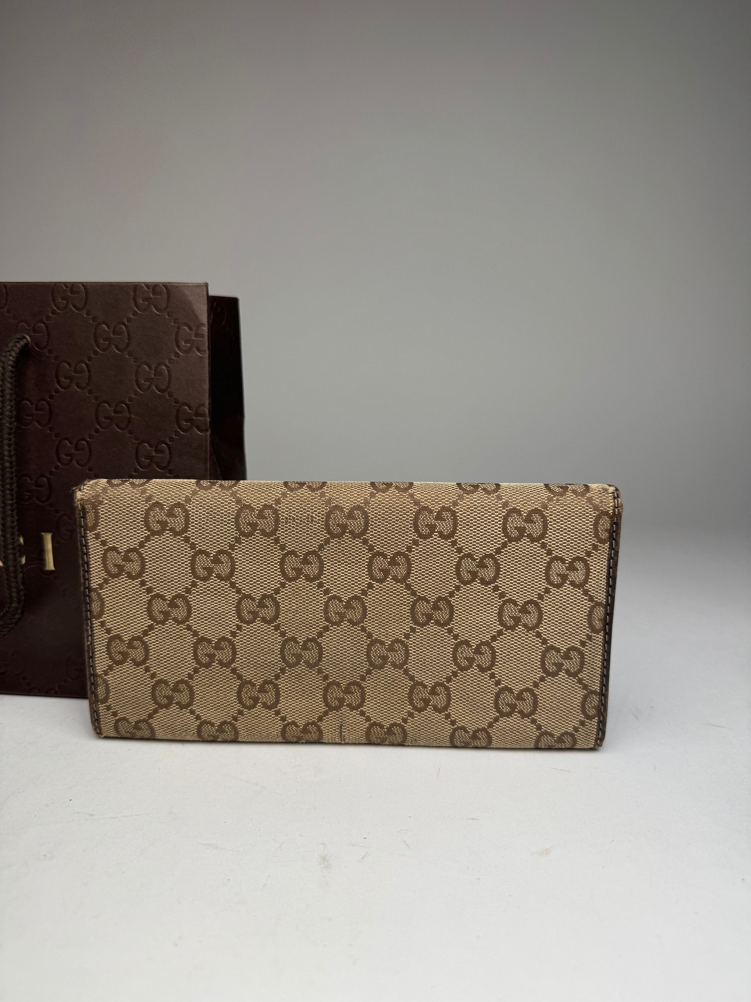 Gucci Vintage Marmont Monogram Wallet beige brown Size ONE SIZE - 9 Thumbnail
