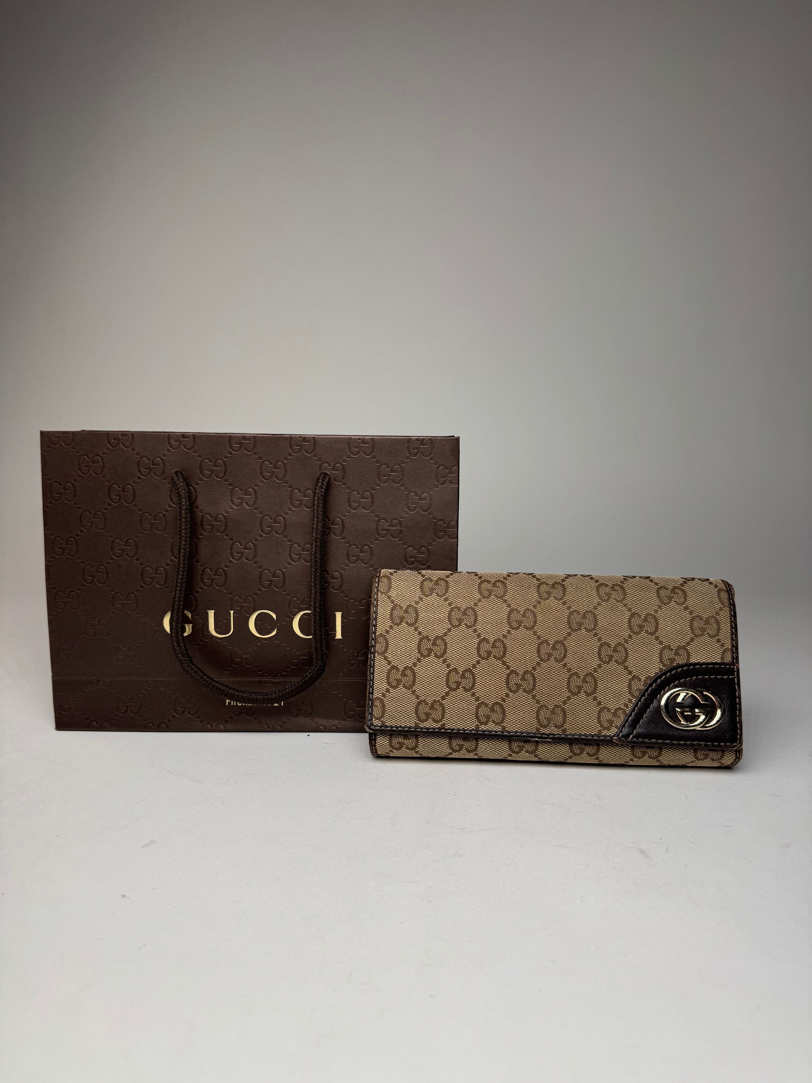 Gucci Vintage Marmont Monogram Wallet beige brown Size ONE SIZE - 13 Thumbnail