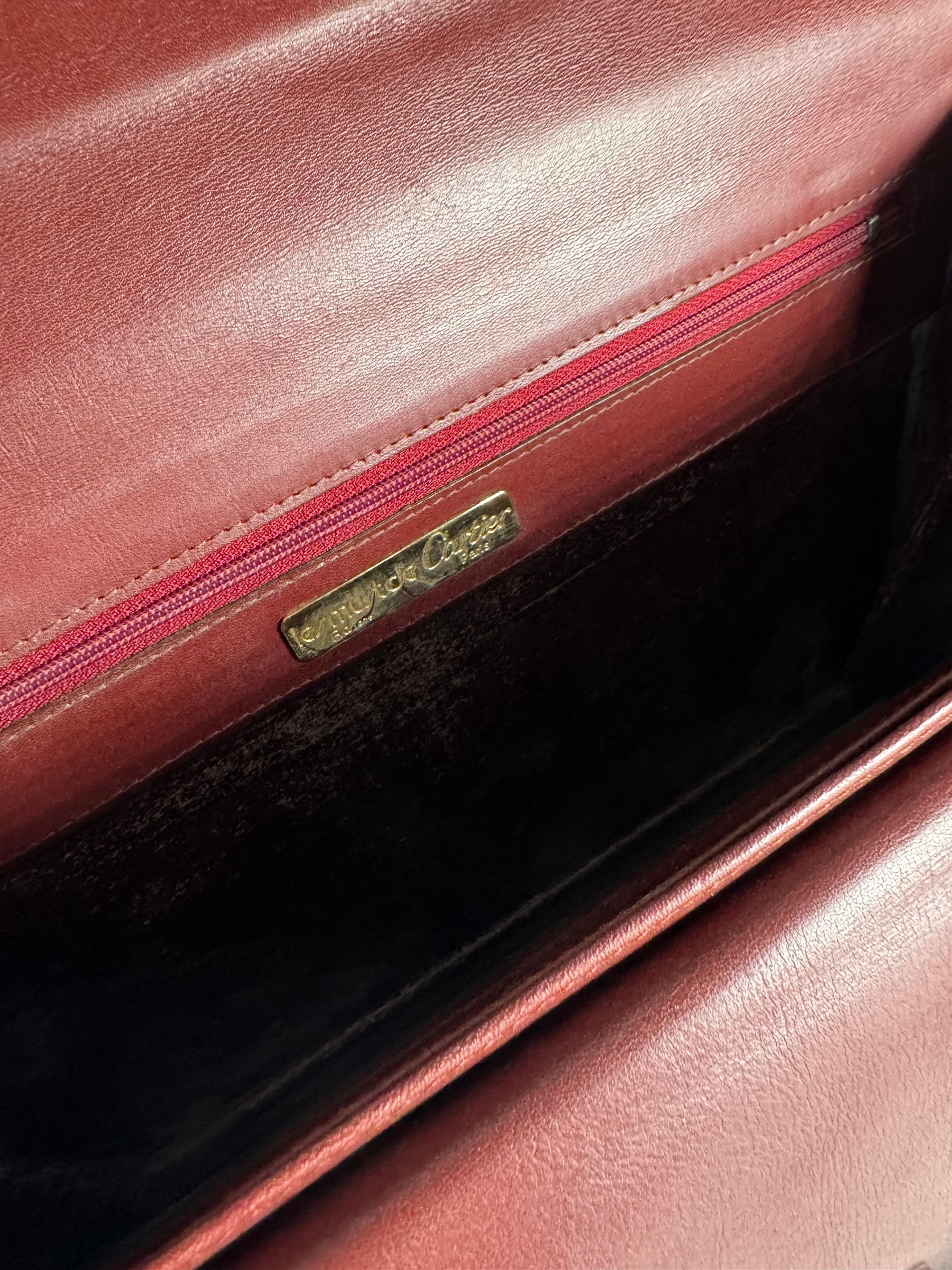 Cartier Vintage Leather Shoulder Bag burgundy Size ONE SIZE - 6 Thumbnail