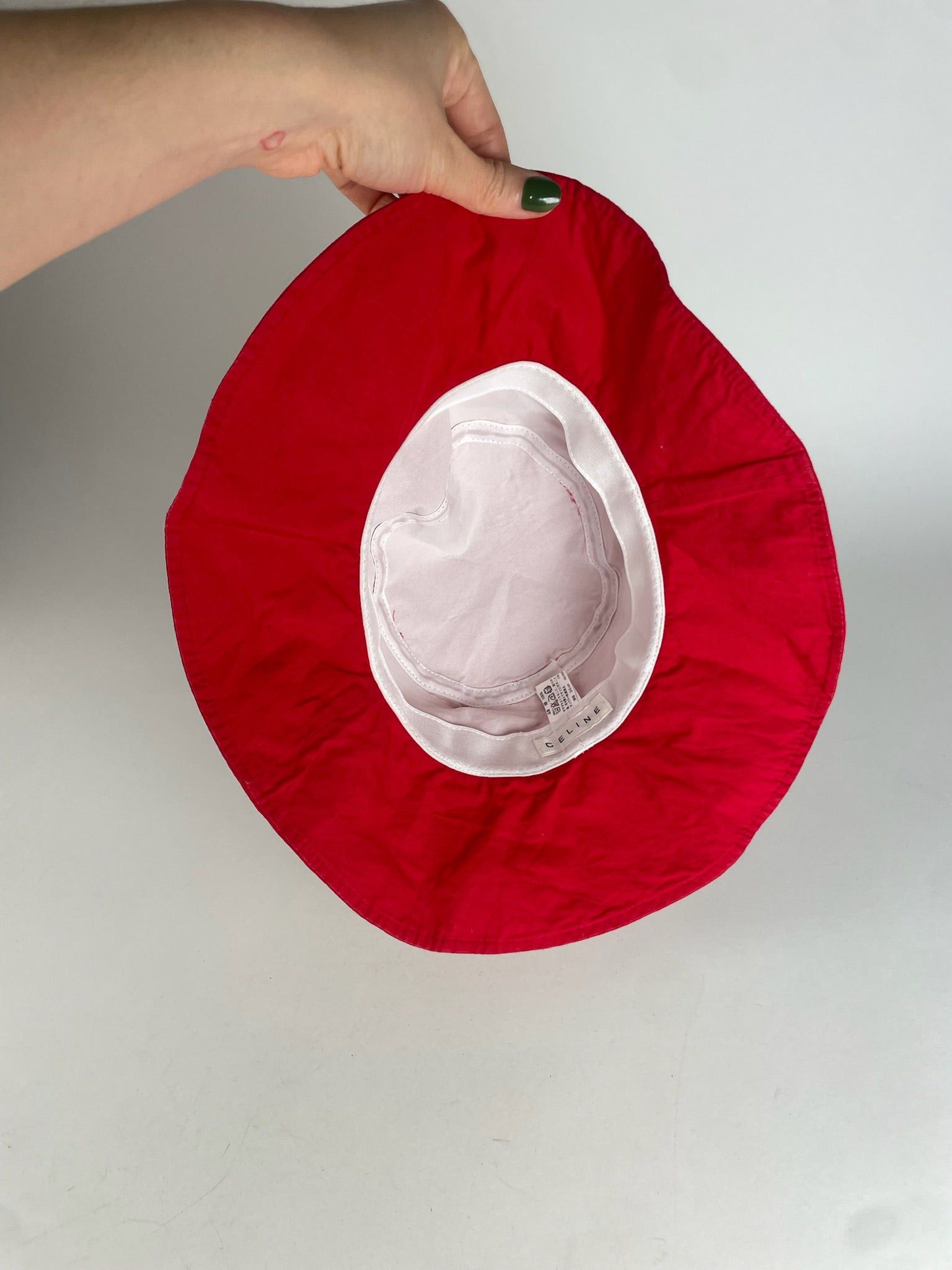 Celine Vintage Paris Sun Hat Red Size ONE SIZE - 5 Thumbnail