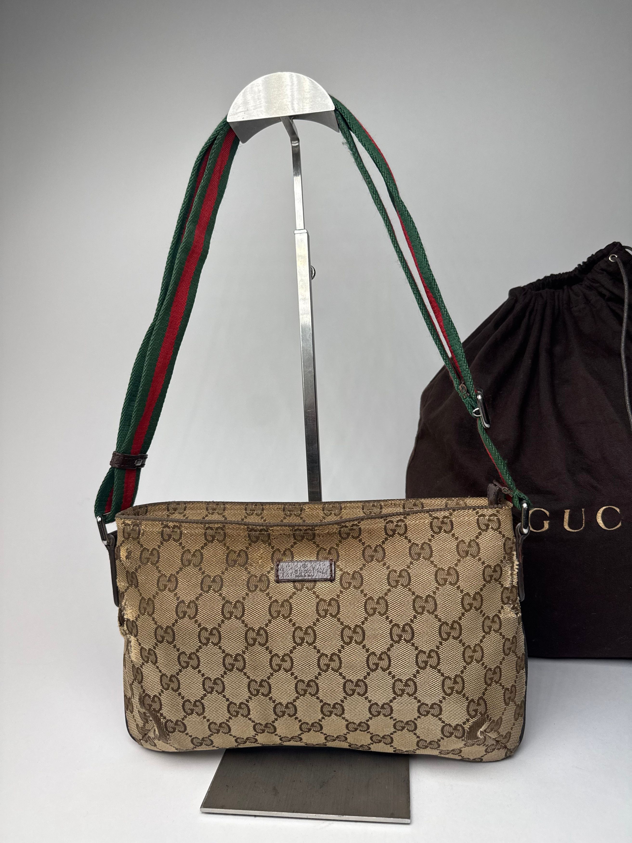 Gucci Vintage Multiway Monogram Bag Beige Brown Size ONE SIZE - 8 Thumbnail