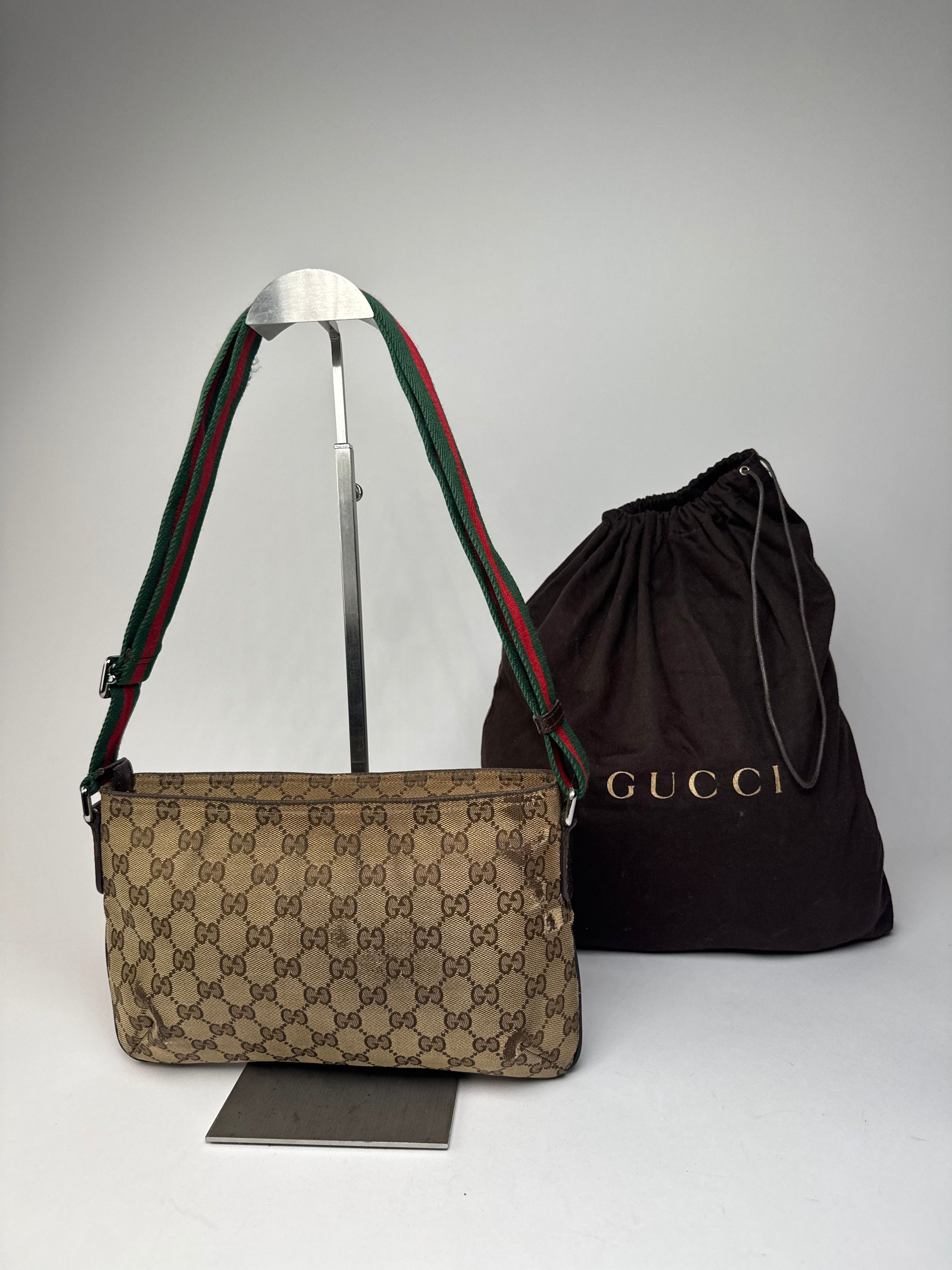 Gucci Vintage Multiway Monogram Bag Beige Brown Size ONE SIZE - 2 Thumbnail