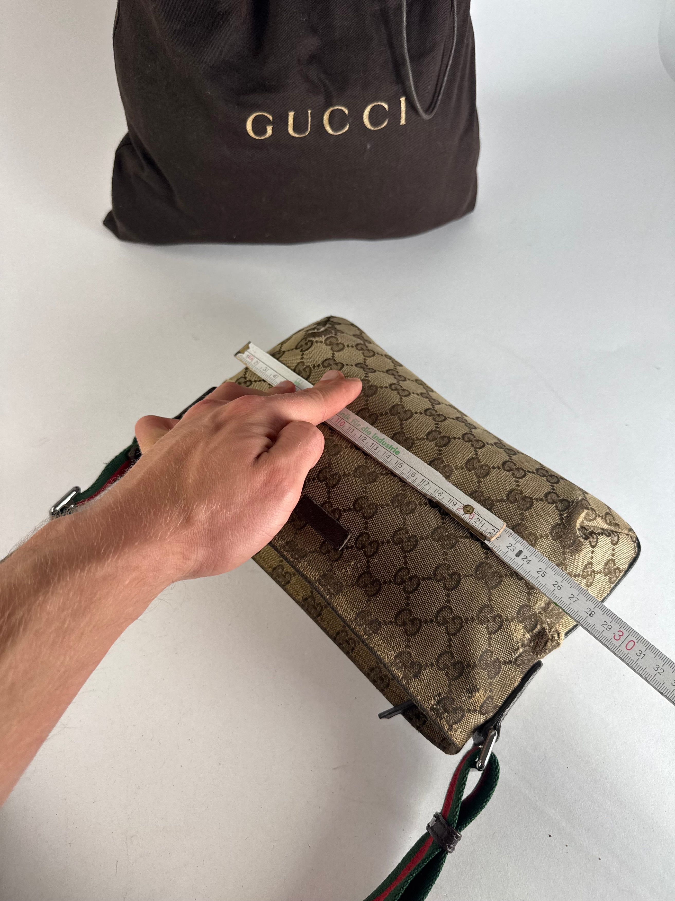 Gucci Vintage Multiway Monogram Bag Beige Brown Size ONE SIZE - 12 Thumbnail
