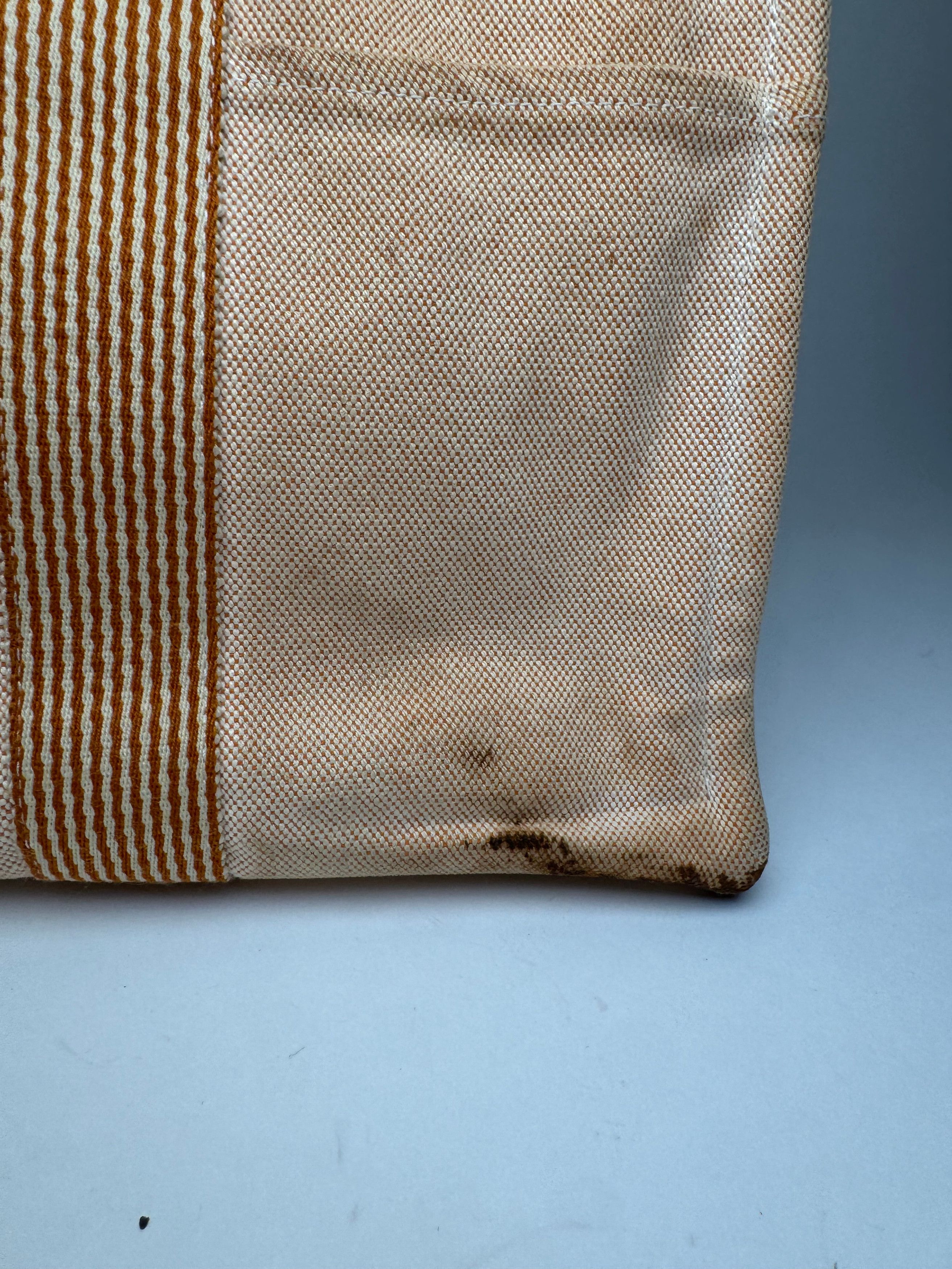 Other Vintage Hermes Canvas Striped Tote Bag Peach Size ONE SIZE - 8 Thumbnail
