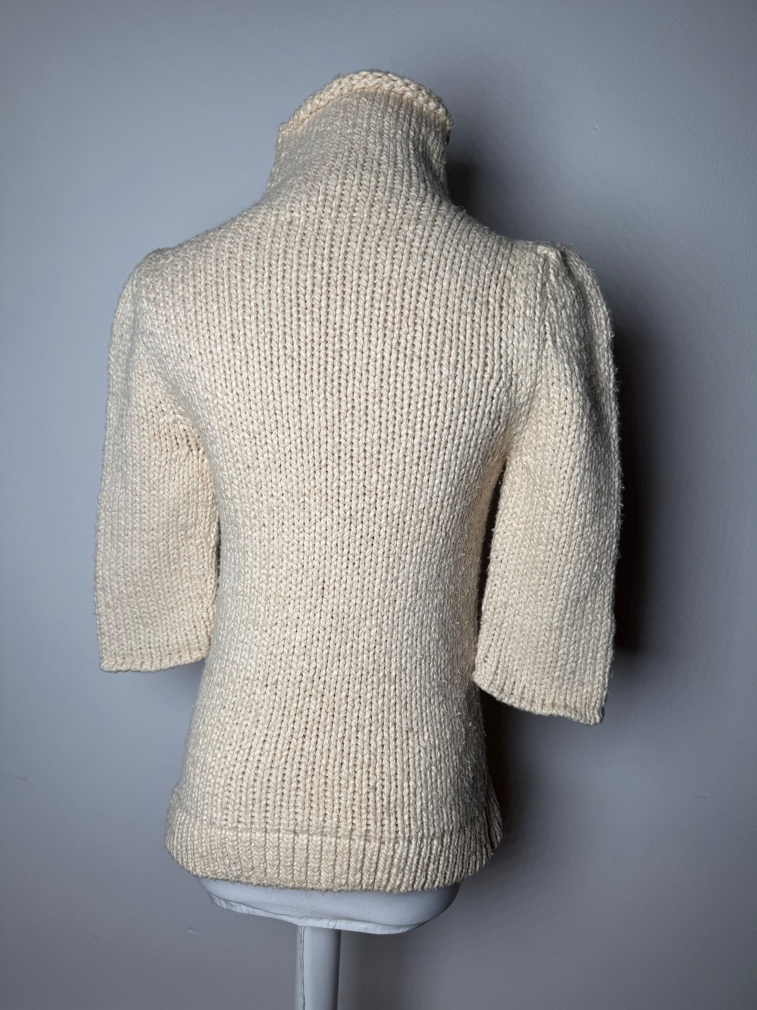 Balenciaga Vintage Short Turtleneck Sweater Beige M Size S / US 4 / IT 40 - 15 Thumbnail