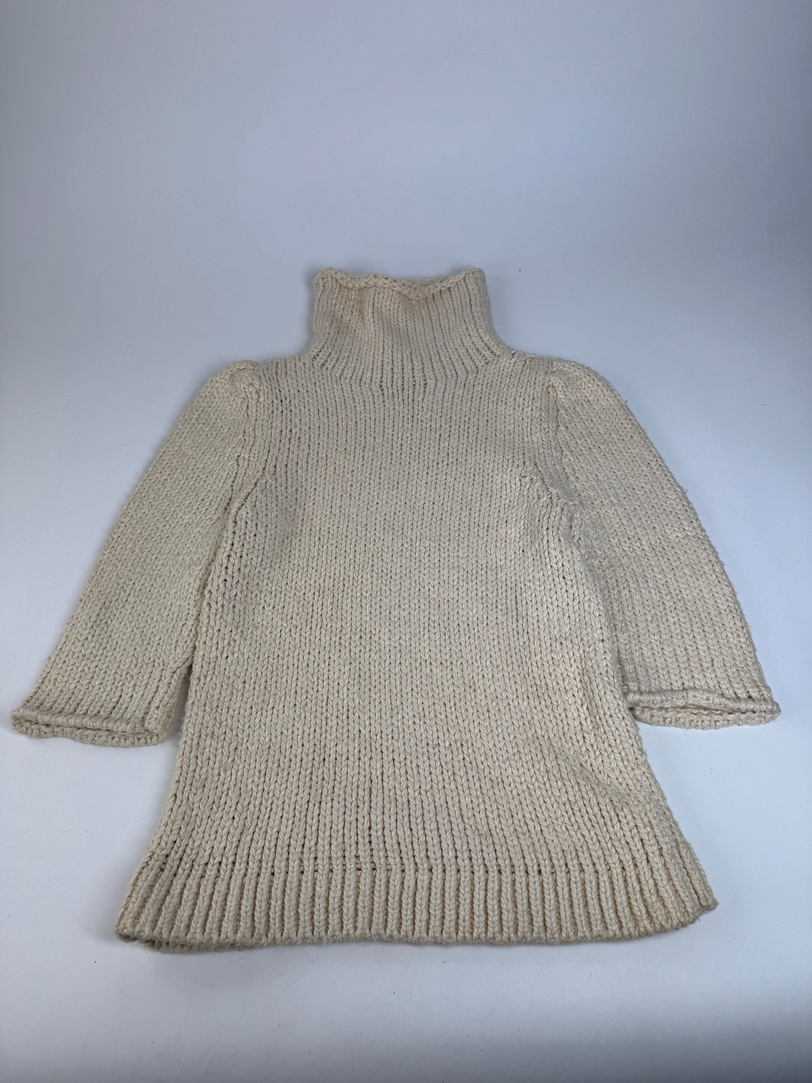 Balenciaga Vintage Short Turtleneck Sweater Beige M Size S / US 4 / IT 40 - 4 Thumbnail