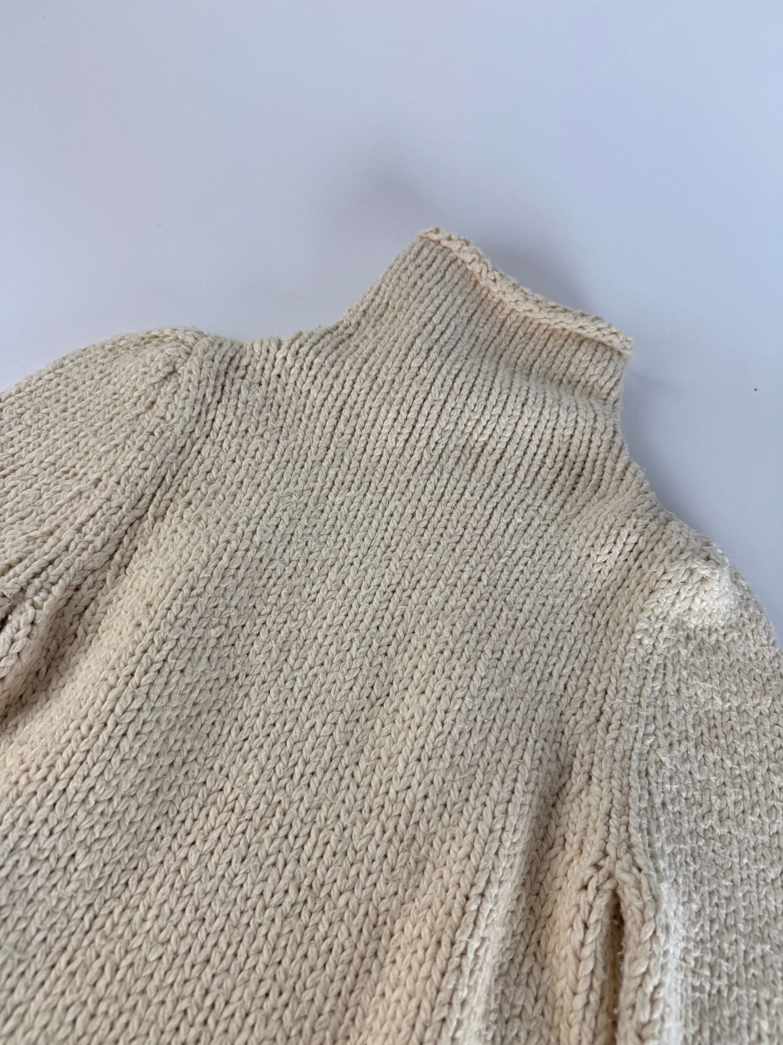 Balenciaga Vintage Short Turtleneck Sweater Beige M Size S / US 4 / IT 40 - 13 Thumbnail