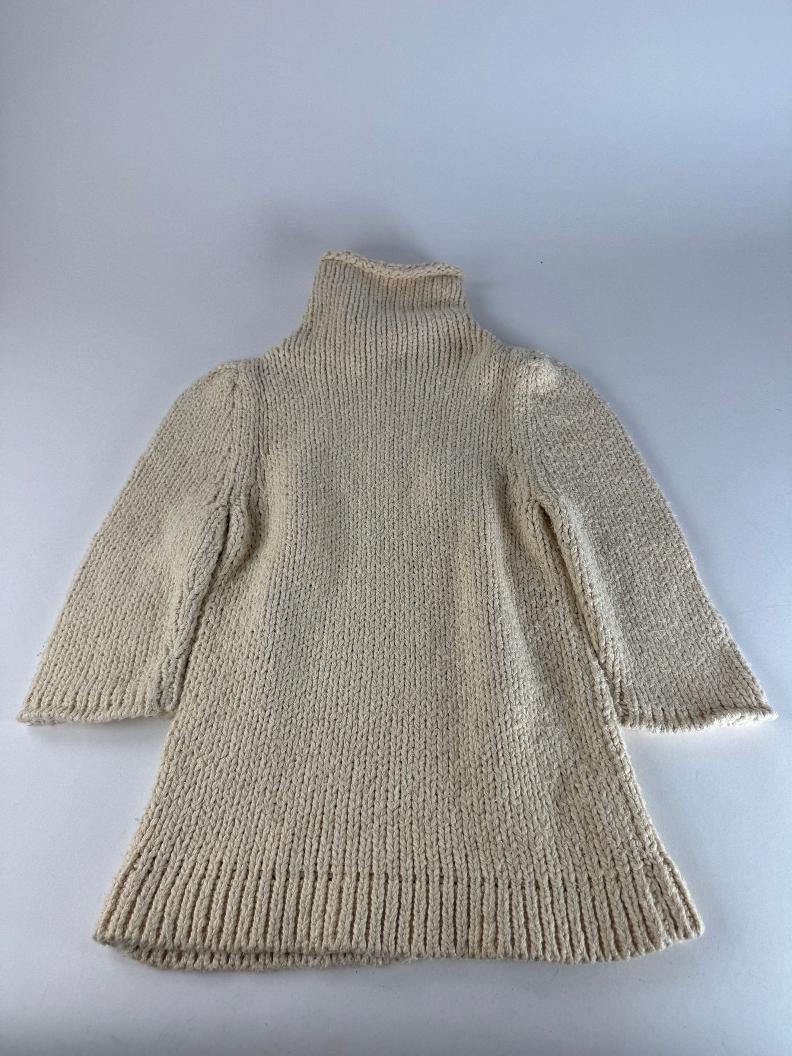 Balenciaga Vintage Short Turtleneck Sweater Beige M Size S / US 4 / IT 40 - 12 Thumbnail