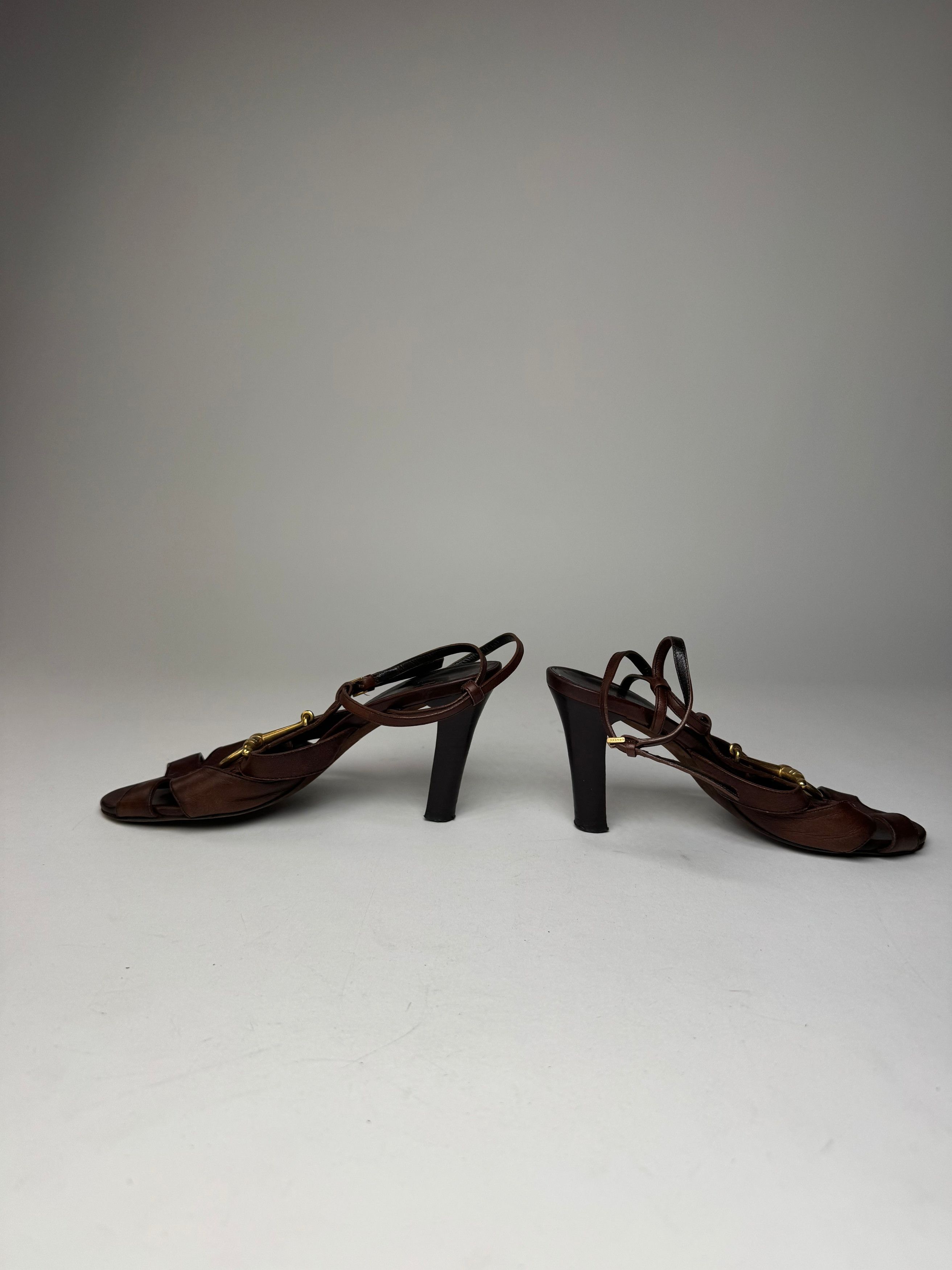 Gucci Vintage Horsebit Tom Ford Leather Pumps Brown EU36 Size US 5 / IT 35 - 4 Thumbnail