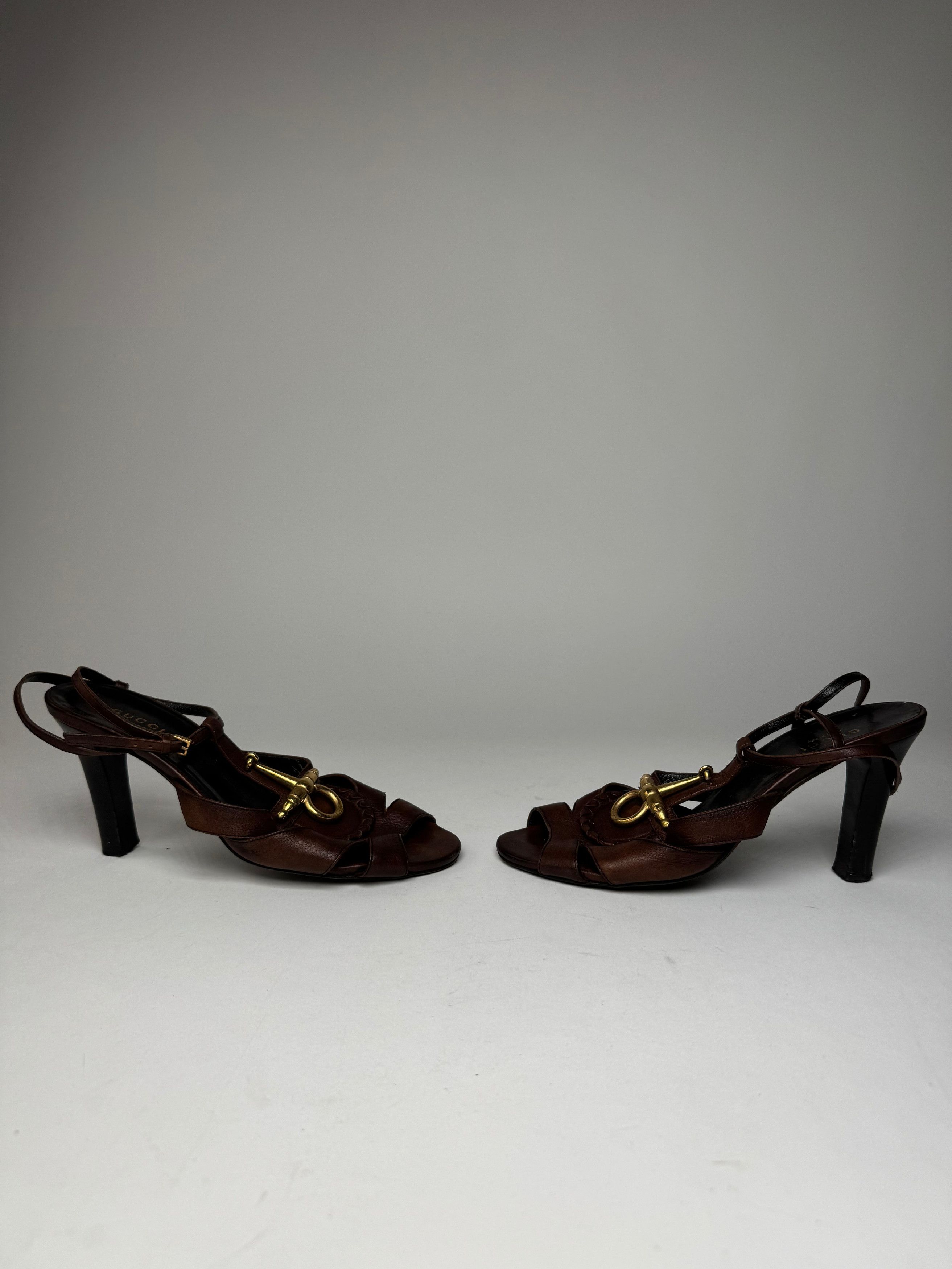 Gucci Vintage Horsebit Tom Ford Leather Pumps Brown EU36 Size US 5 / IT 35 - 6 Thumbnail