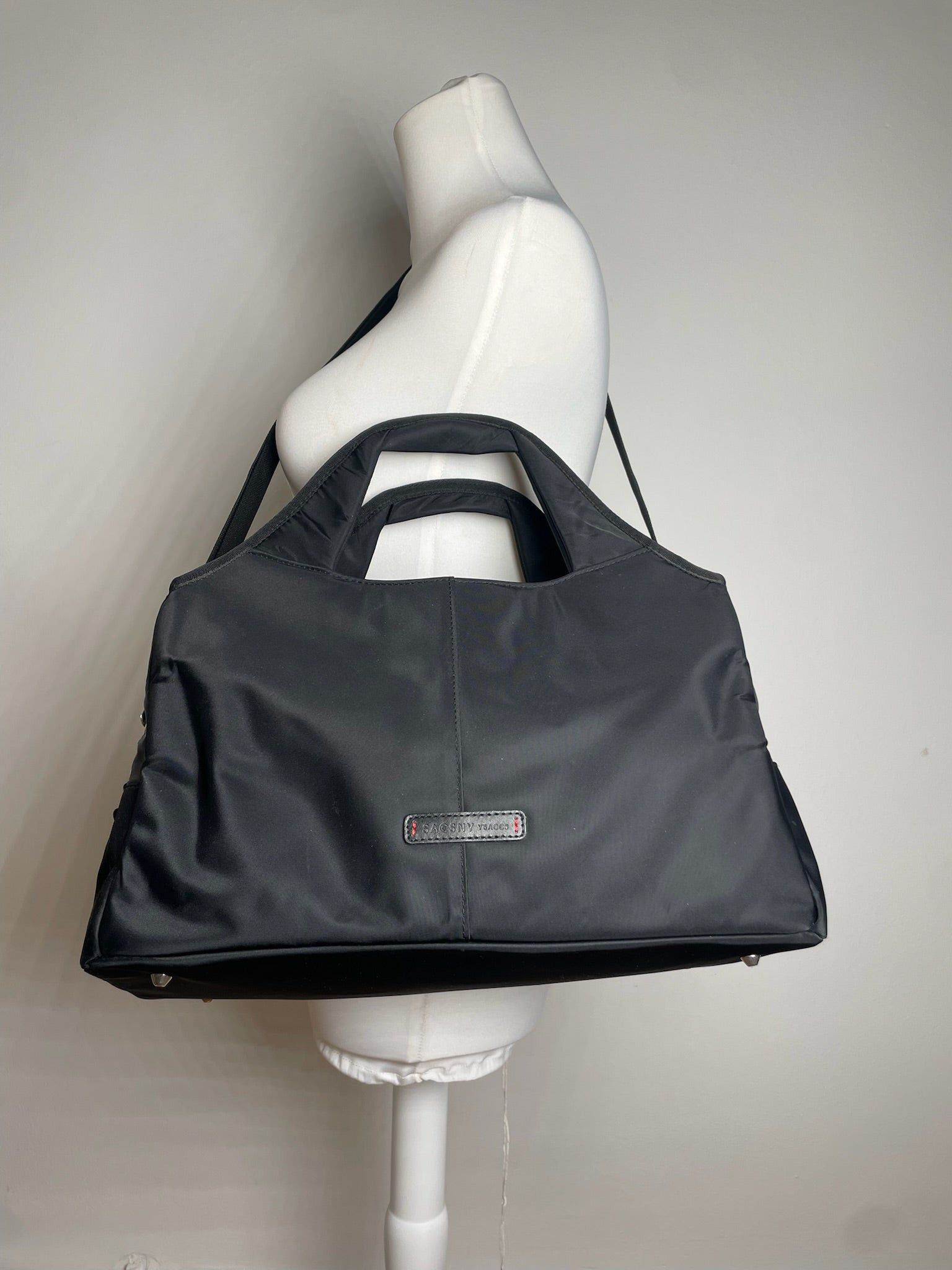 Yohji Yamamoto Vintage Y-Saccs 2Way Polyester Handbag Black Size ONE SIZE - 6 Thumbnail
