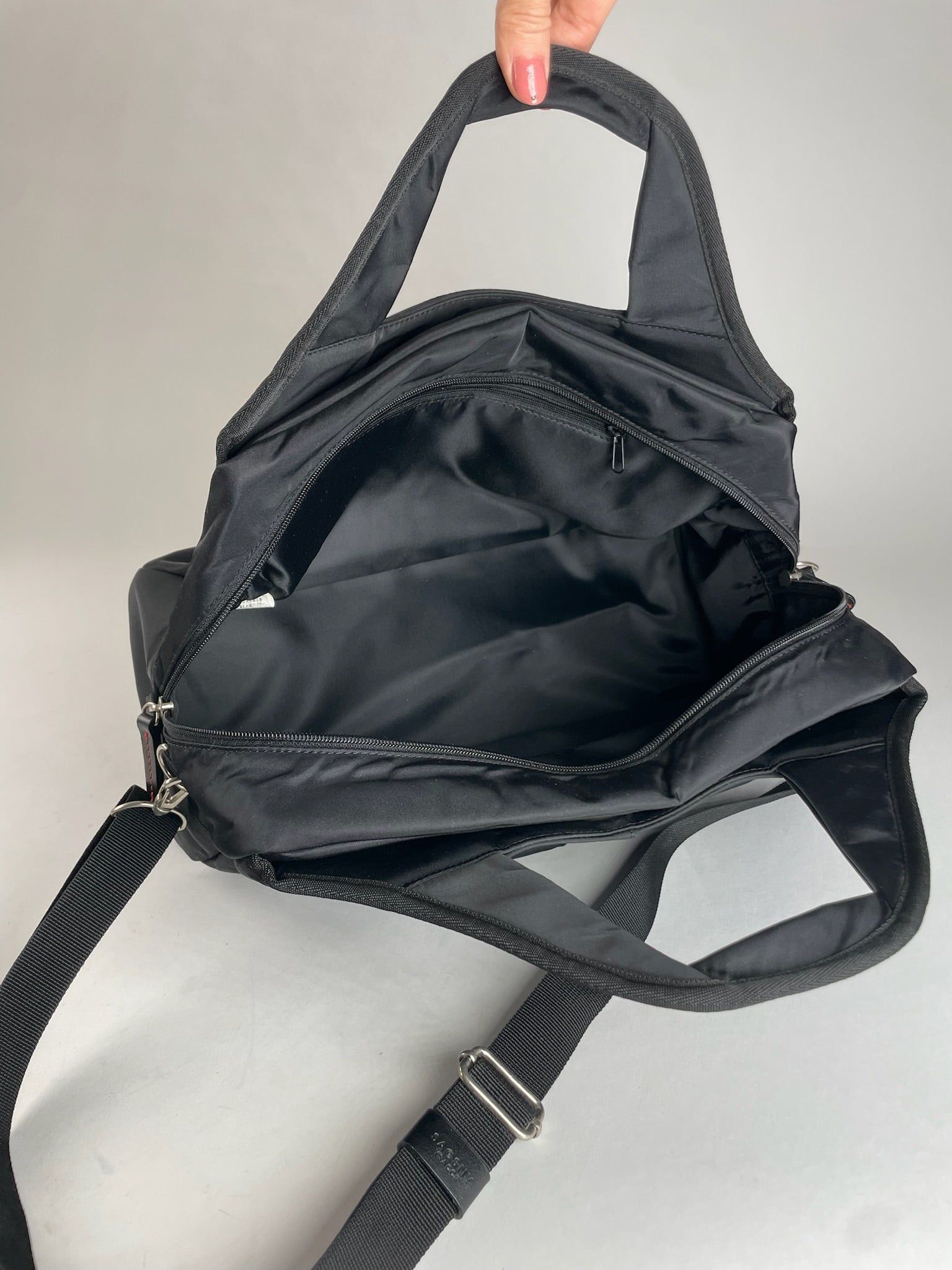 Yohji Yamamoto Vintage Y-Saccs 2Way Polyester Handbag Black Size ONE SIZE - 3 Thumbnail