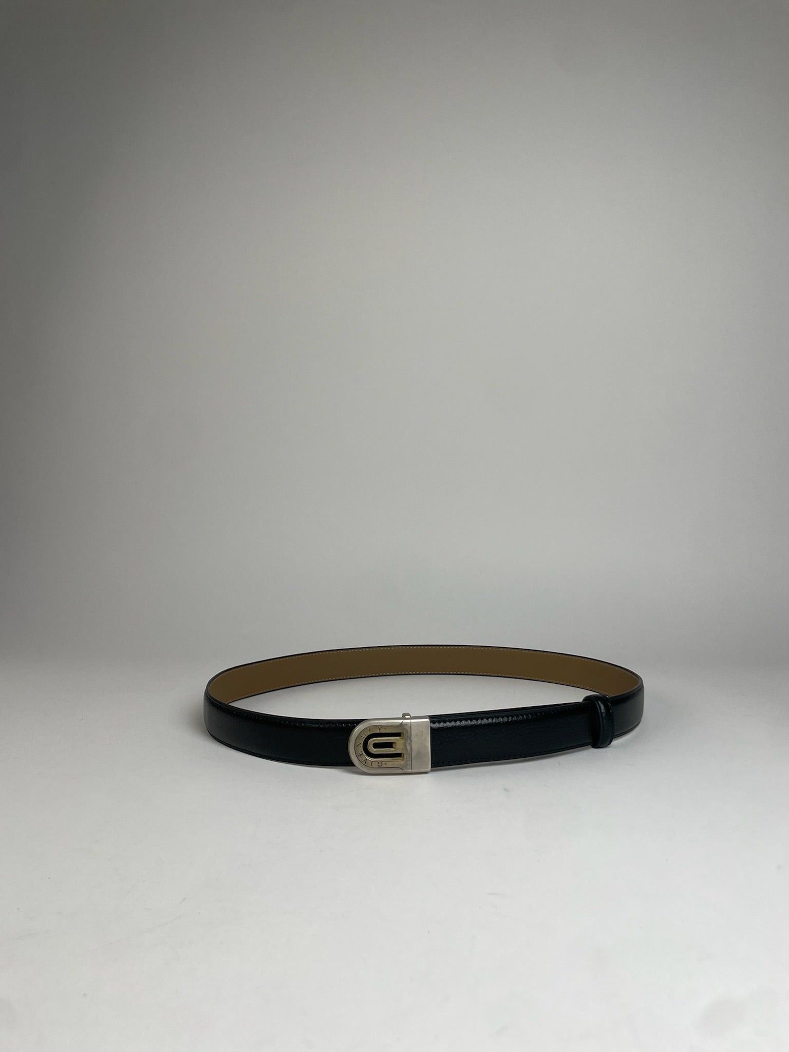 Givenchy Vintage Snake Emblossed Leather Belt Black Size ONE SIZE - 3 Thumbnail