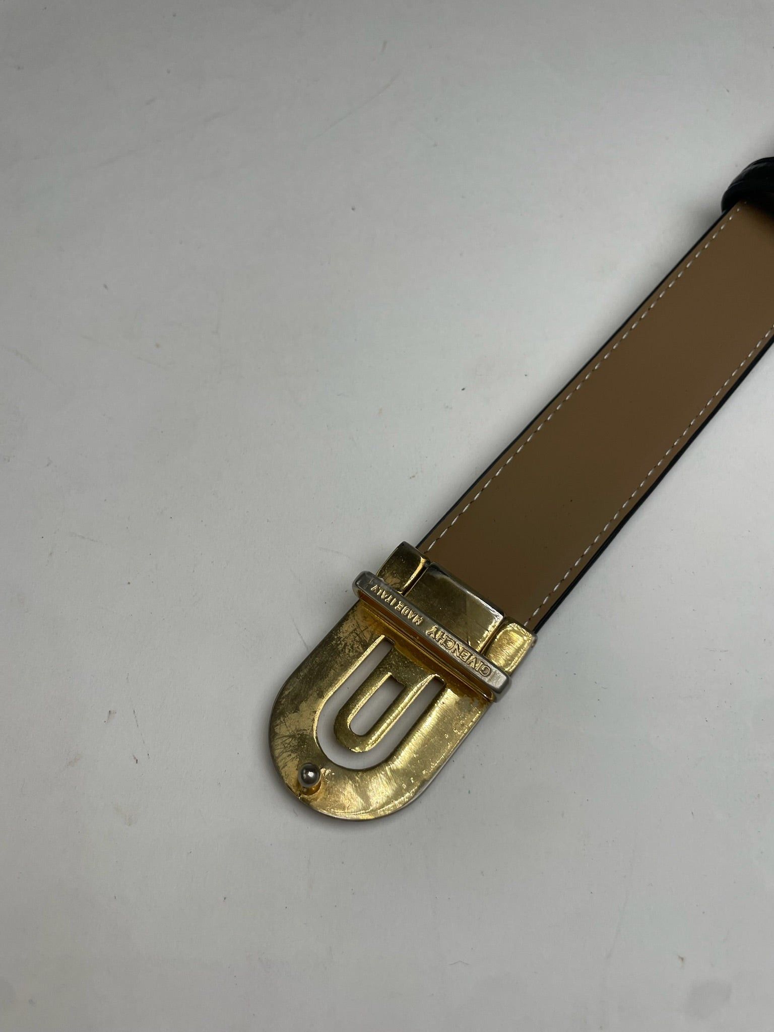 Givenchy Vintage Snake Emblossed Leather Belt Black Size ONE SIZE - 4 Thumbnail