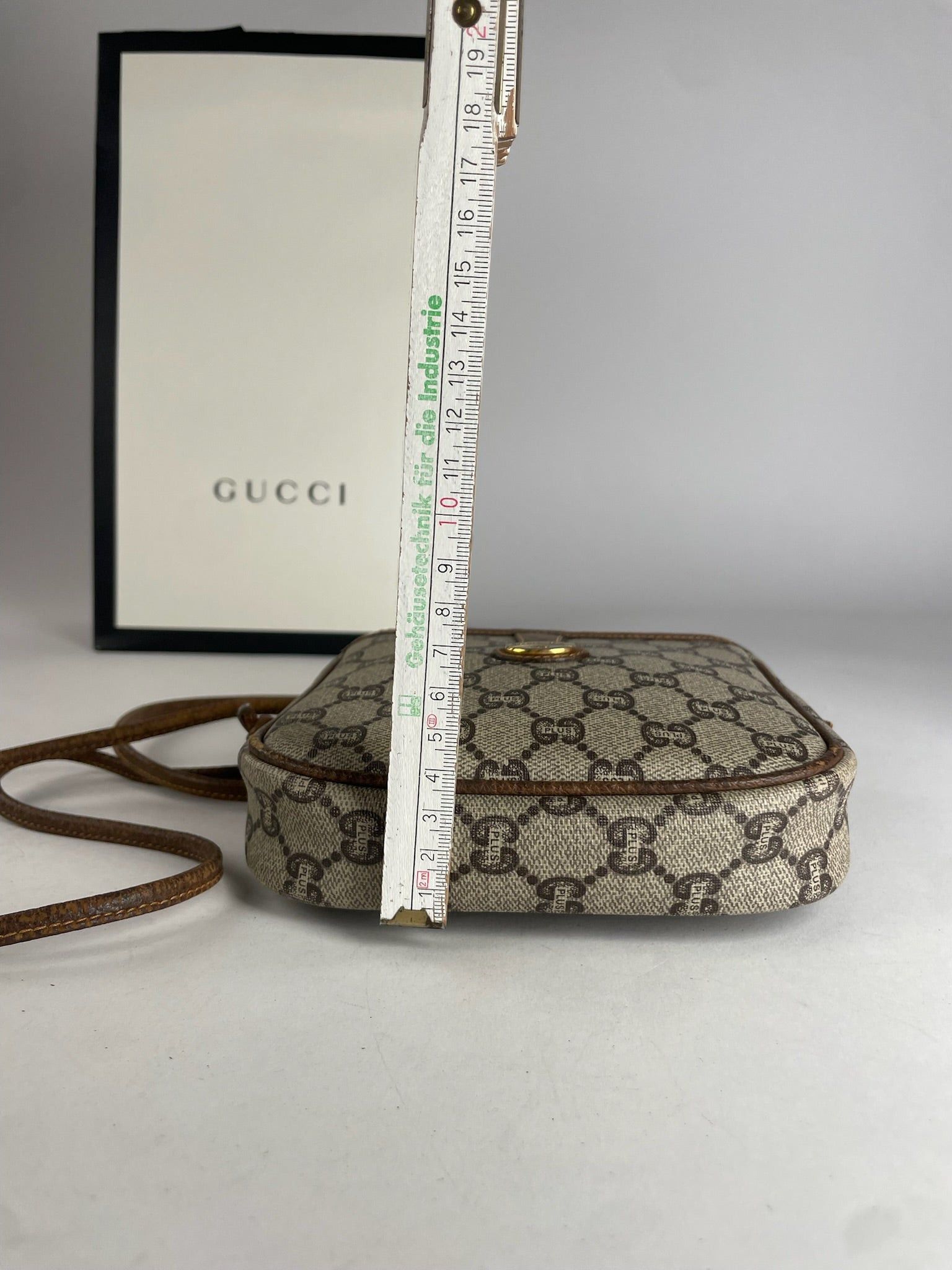 Gucci Vintage Monogram Leather Shoulder / Crossbody bag Grey Brown Size ONE SIZE - 11 Thumbnail