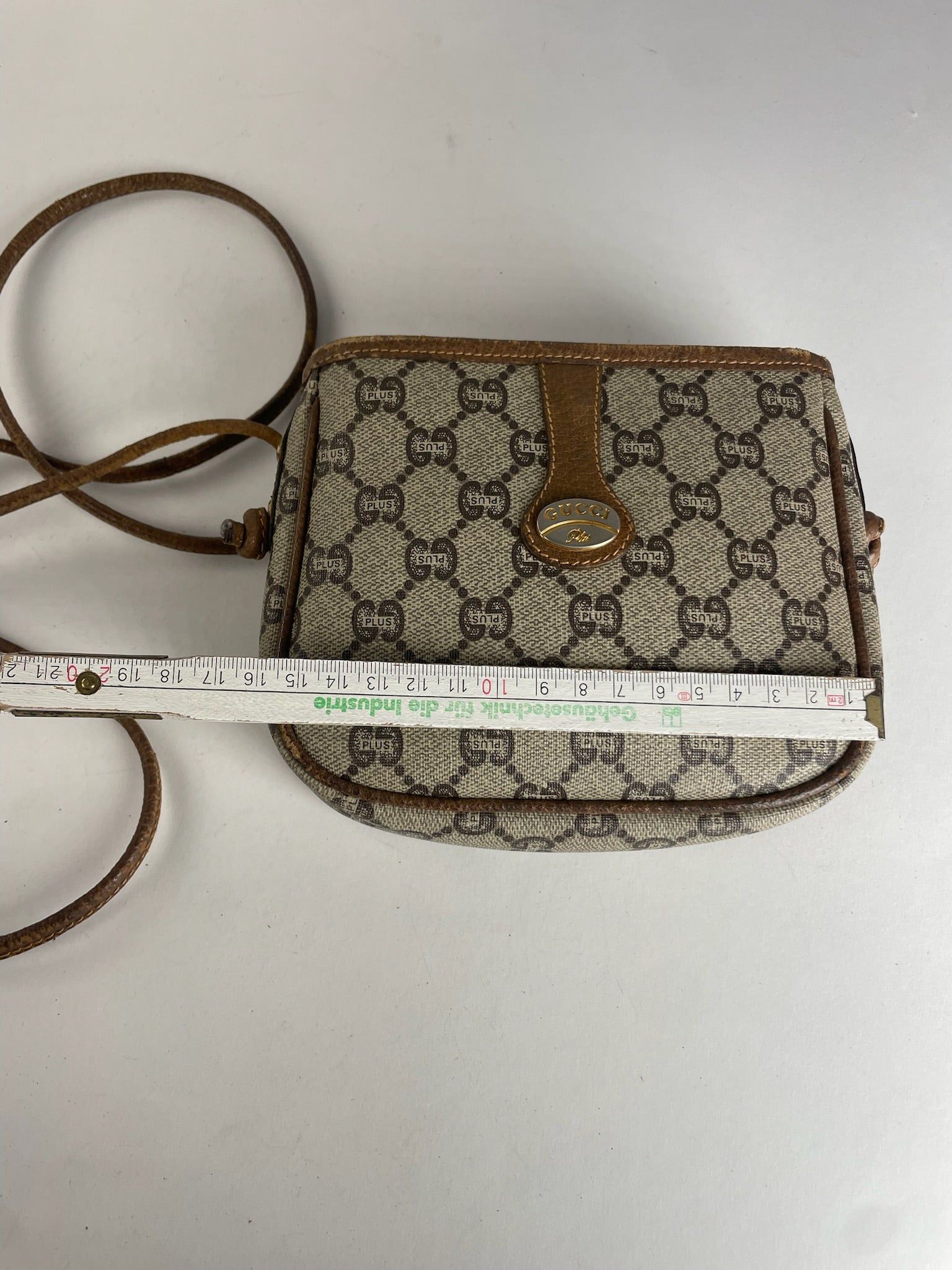 Gucci Vintage Monogram Leather Shoulder / Crossbody bag Grey Brown Size ONE SIZE - 10 Thumbnail
