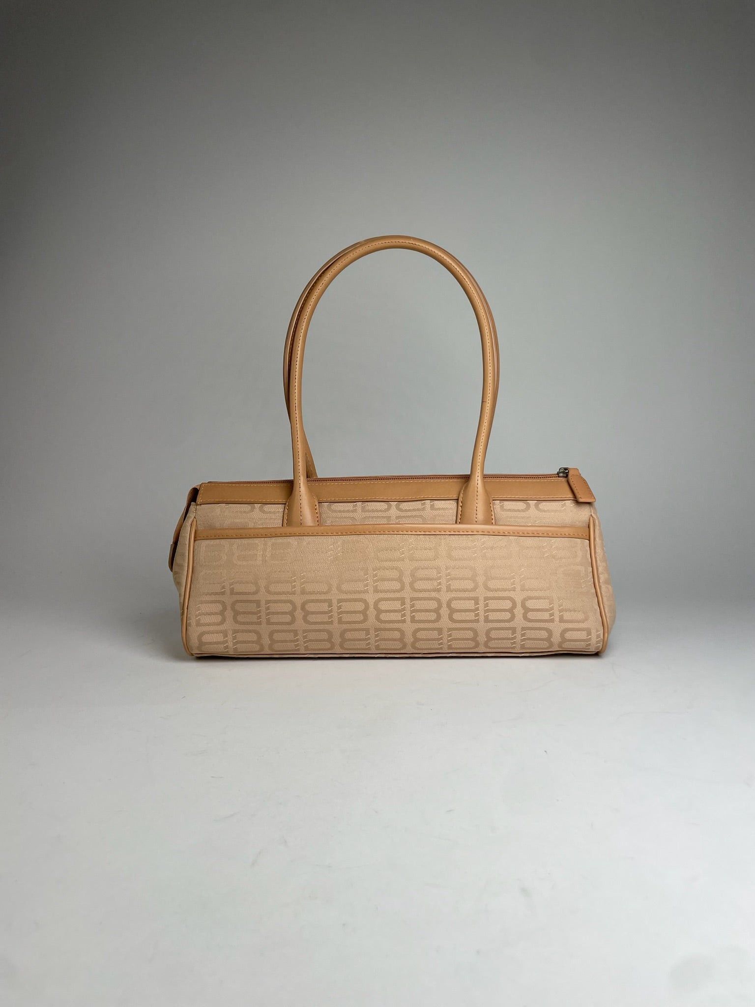 Balenciaga Vintage Monogram Handbag Beige Brown Size ONE SIZE - 3 Thumbnail