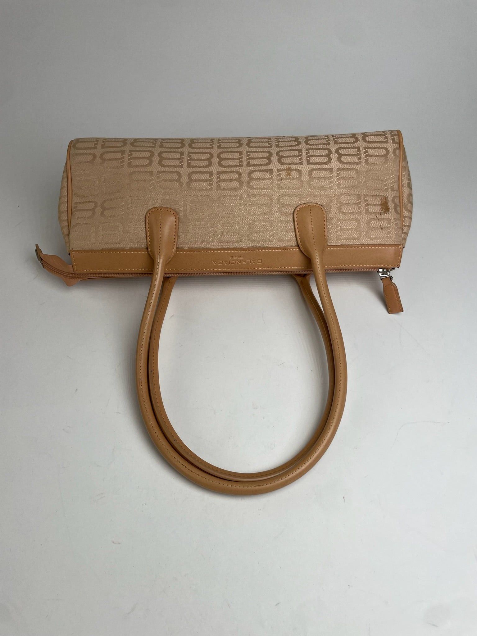 Balenciaga Vintage Monogram Handbag Beige Brown Size ONE SIZE - 7 Thumbnail