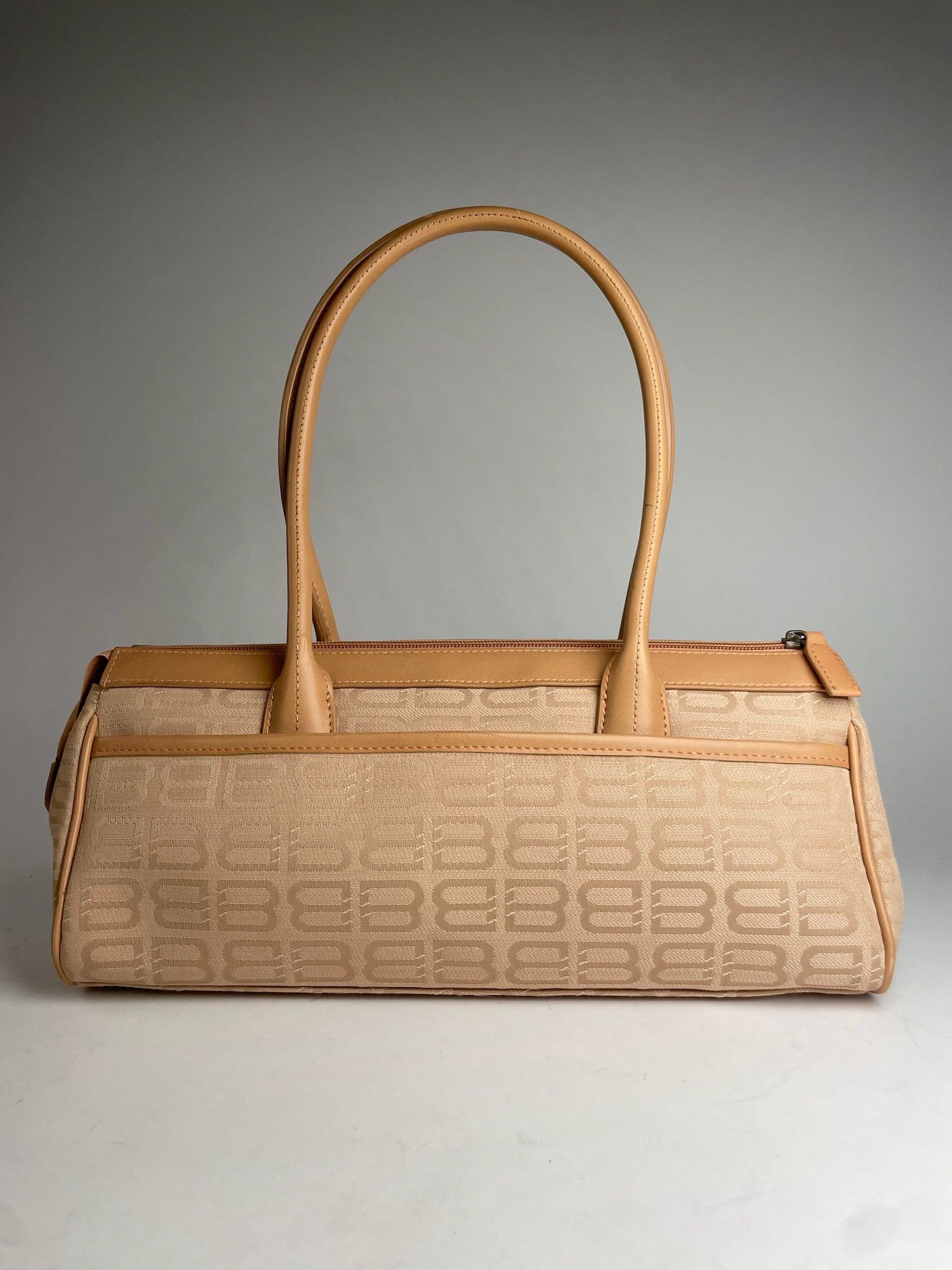 Balenciaga Vintage Monogram Handbag Beige Brown Size ONE SIZE - 9 Thumbnail