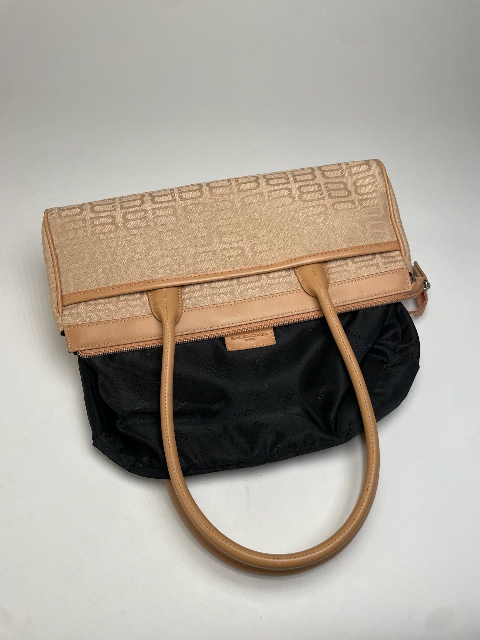 Balenciaga Vintage Monogram Handbag Beige Brown Size ONE SIZE - 4 Thumbnail