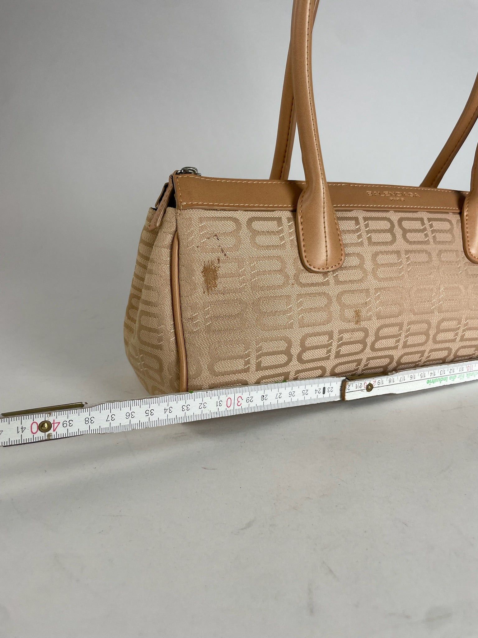 Balenciaga Vintage Monogram Handbag Beige Brown Size ONE SIZE - 12 Thumbnail