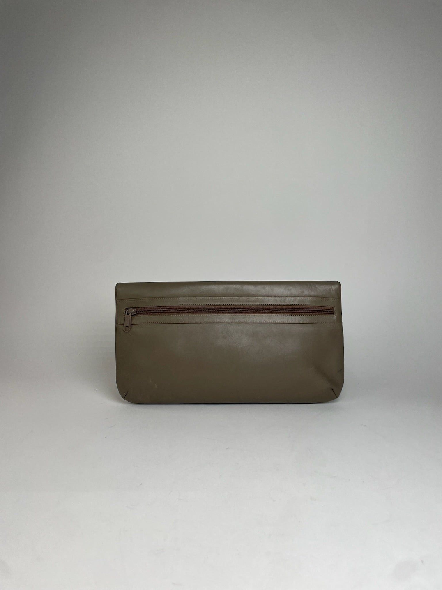 Givenchy Vintage Leather Clutch Grey Brown Size ONE SIZE - 13 Thumbnail