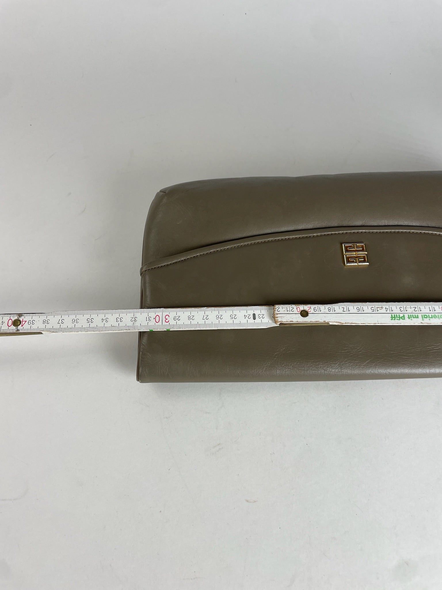 Givenchy Vintage Leather Clutch Grey Brown Size ONE SIZE - 7 Thumbnail
