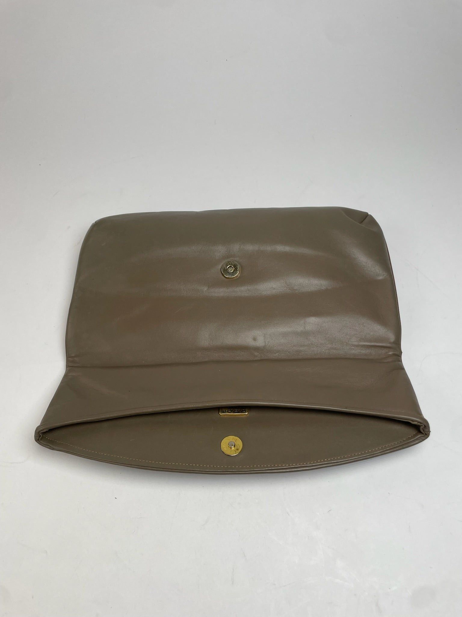 Givenchy Vintage Leather Clutch Grey Brown Size ONE SIZE - 5 Thumbnail