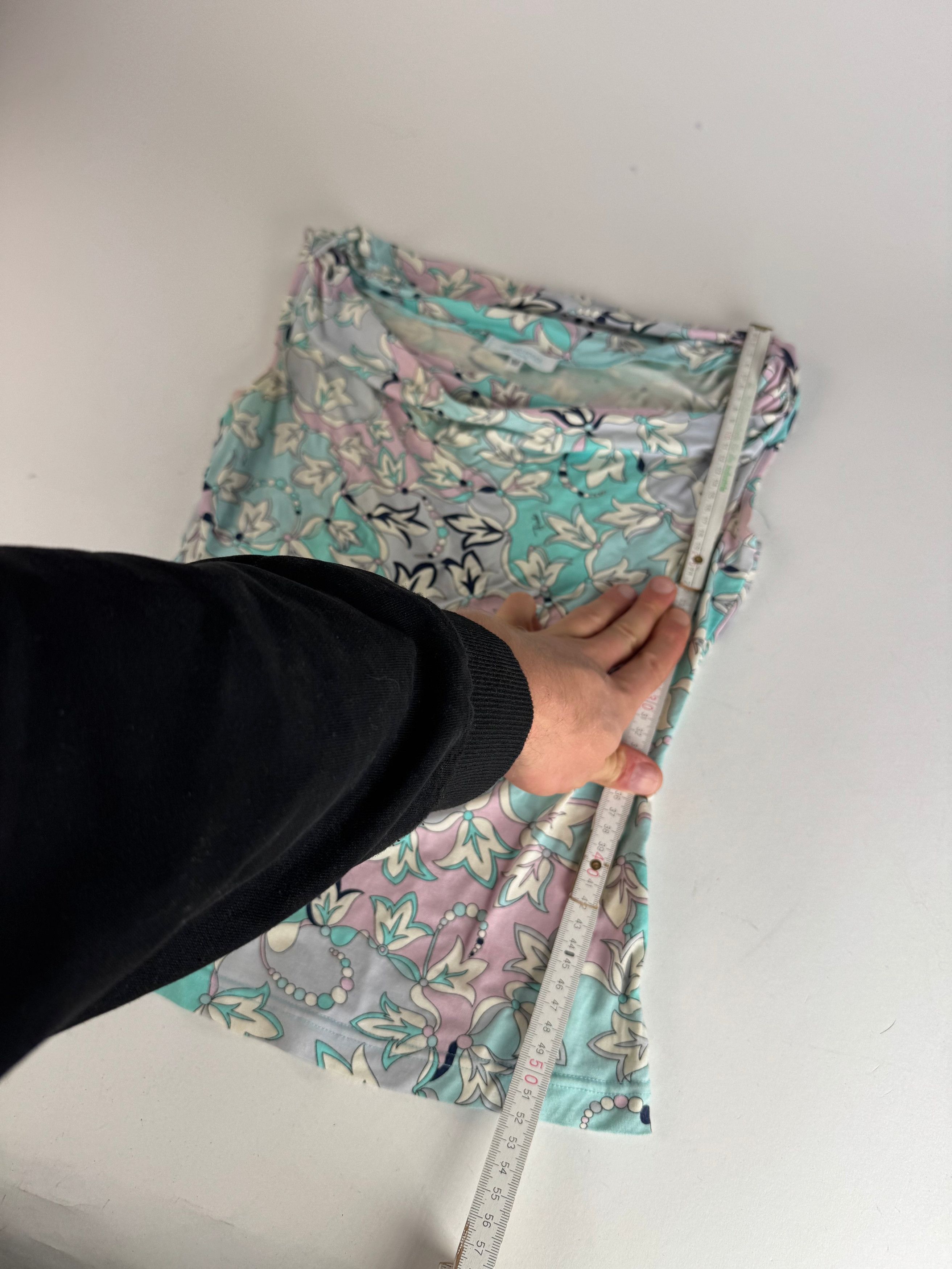 Emilio Pucci Vintage Abstract Top Blue White Purple Size M / US 6-8 / IT 42-44 - 6 Thumbnail
