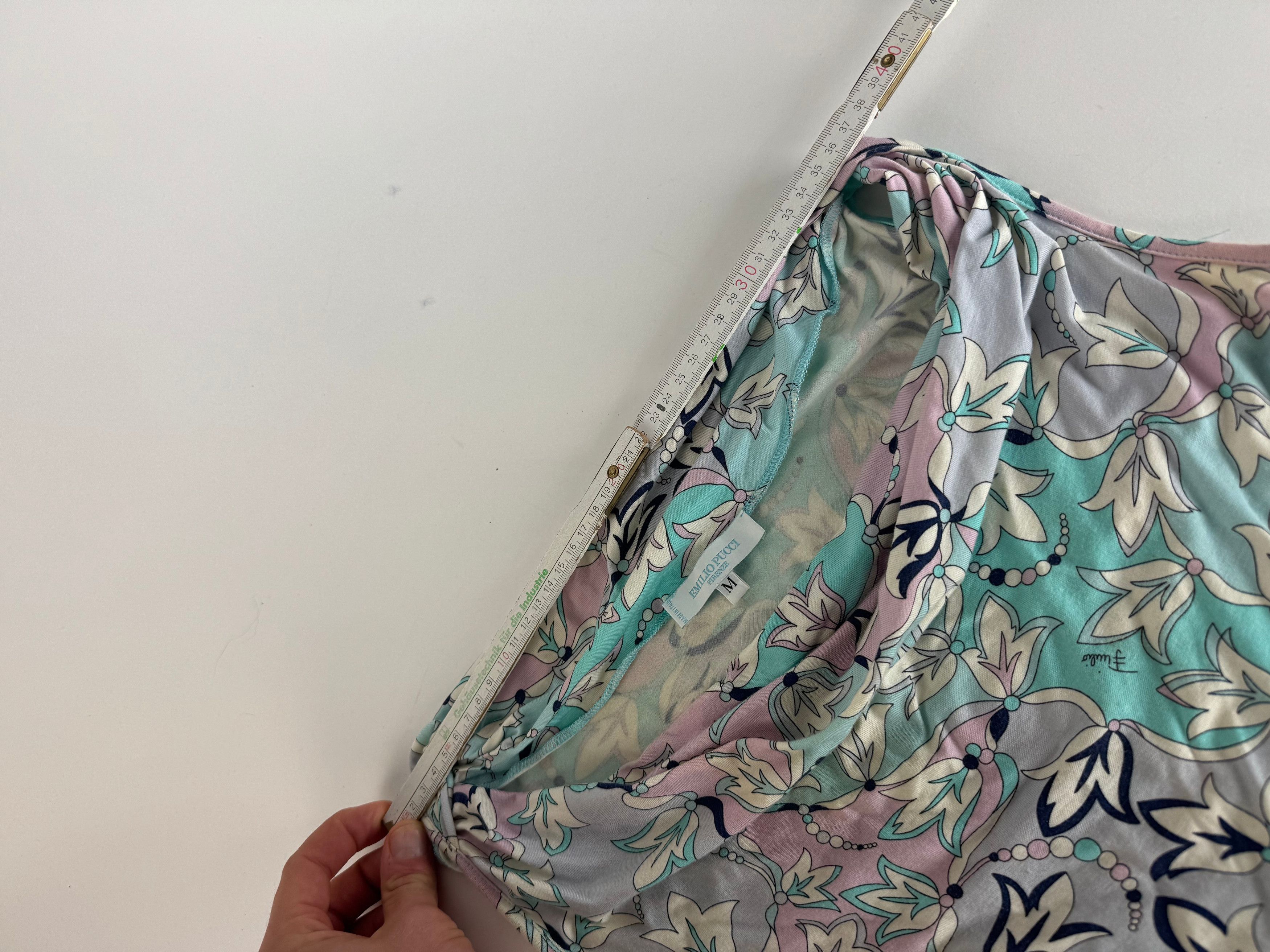 Emilio Pucci Vintage Abstract Top Blue White Purple Size M / US 6-8 / IT 42-44 - 9 Thumbnail