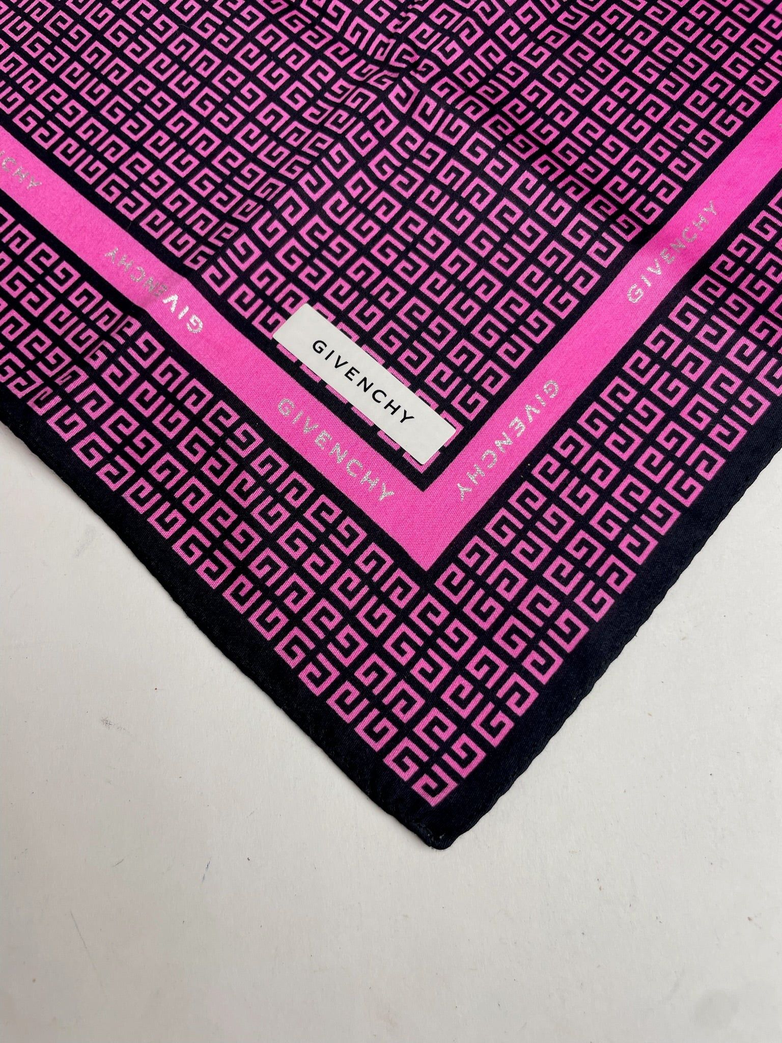 Givenchy Vintage Monogram Scarf Purple Black Size ONE SIZE - 9 Thumbnail