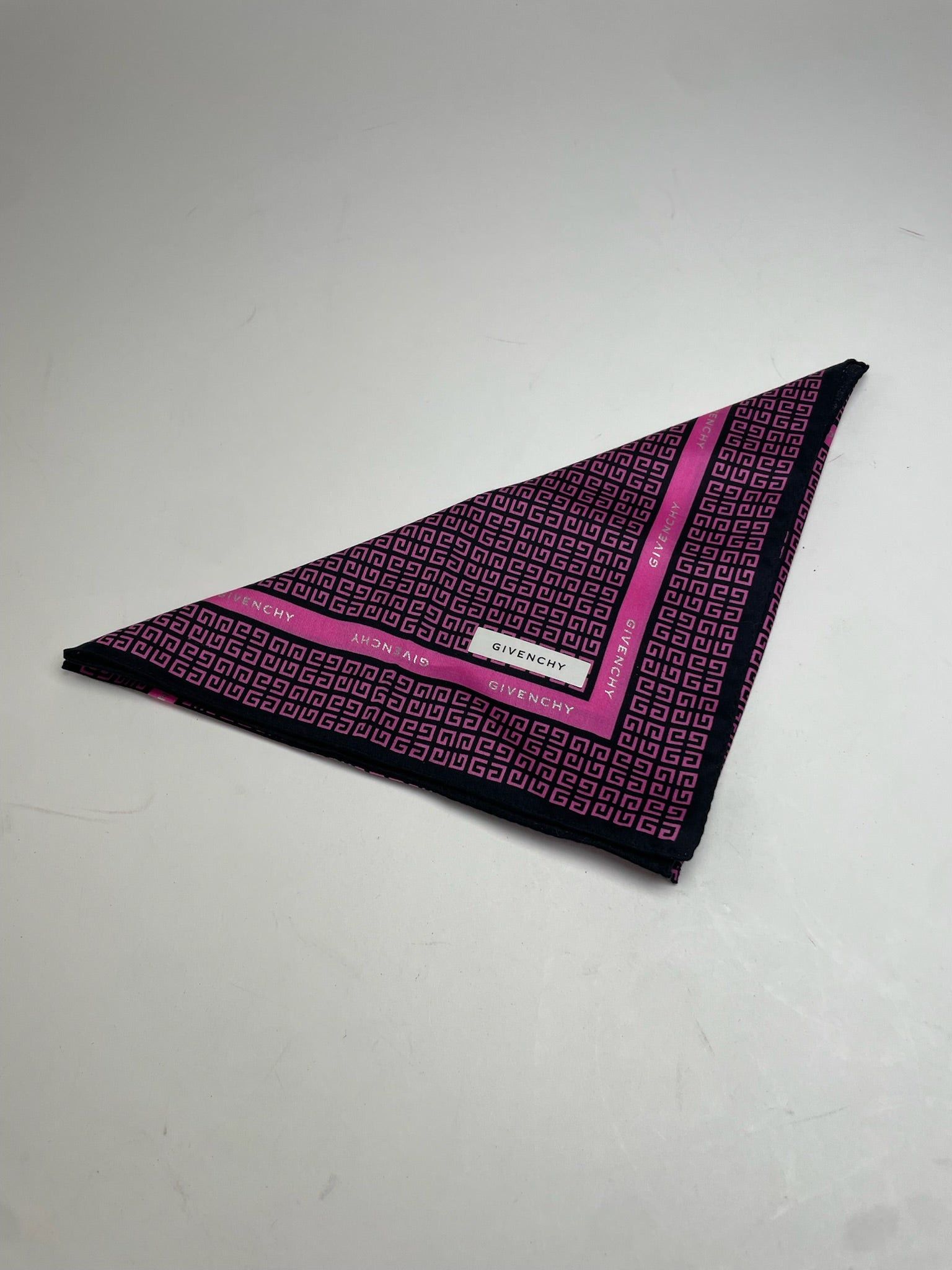Givenchy Vintage Monogram Scarf Purple Black Size ONE SIZE - 3 Thumbnail