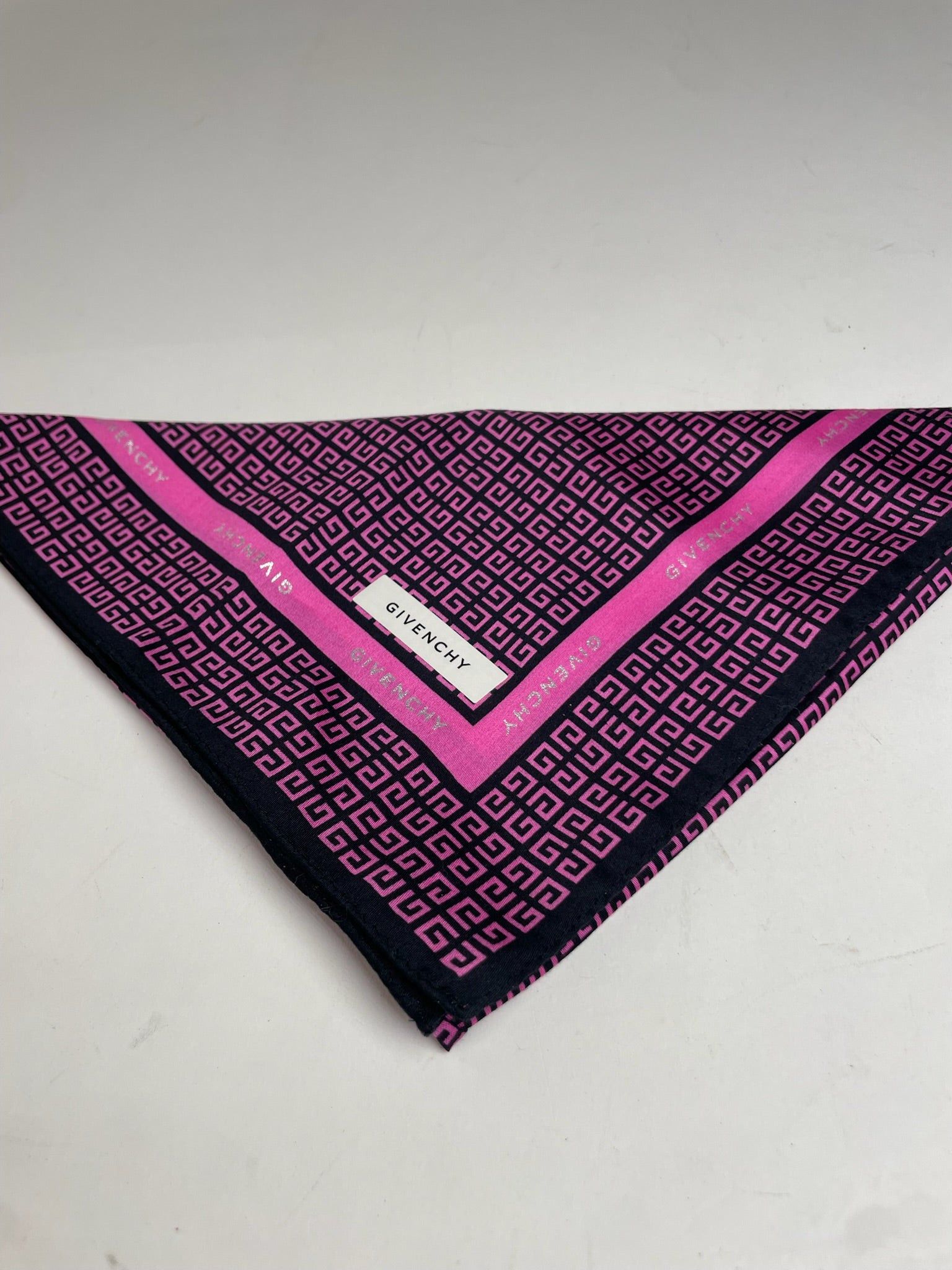 Givenchy Vintage Monogram Scarf Purple Black Size ONE SIZE - 2 Thumbnail