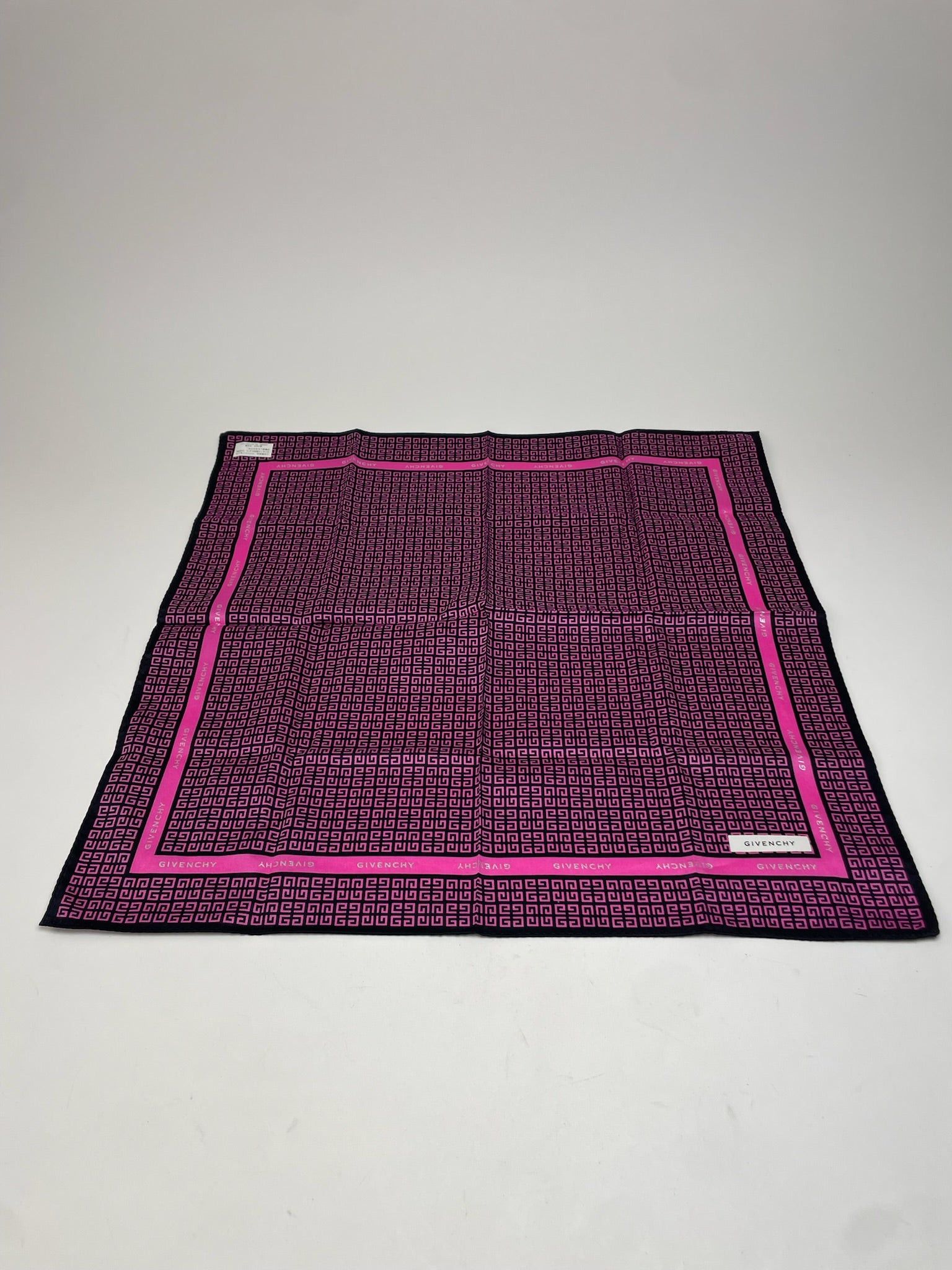 Givenchy Vintage Monogram Scarf Purple Black Size ONE SIZE - 7 Thumbnail