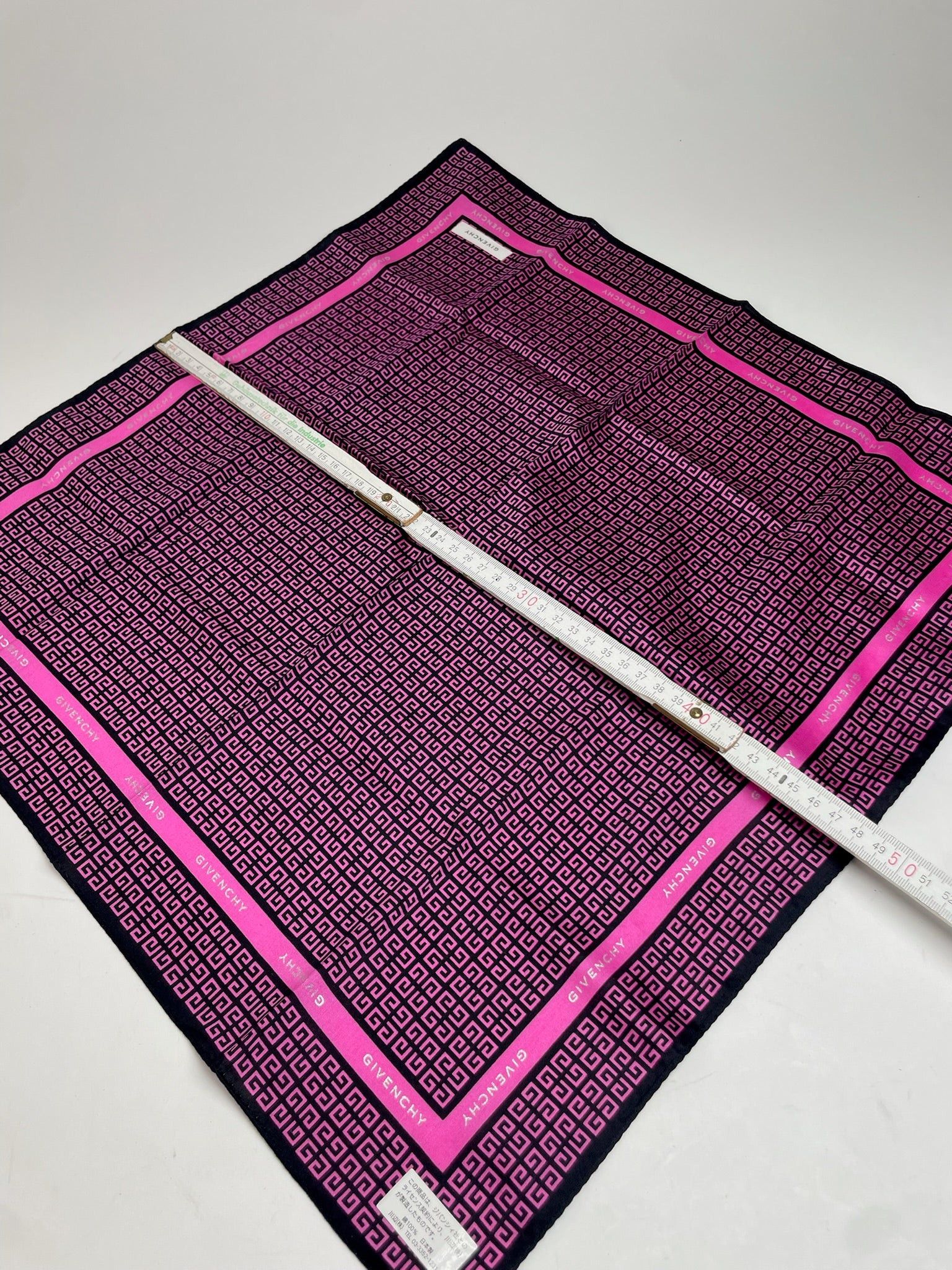 Givenchy Vintage Monogram Scarf Purple Black Size ONE SIZE - 6 Thumbnail