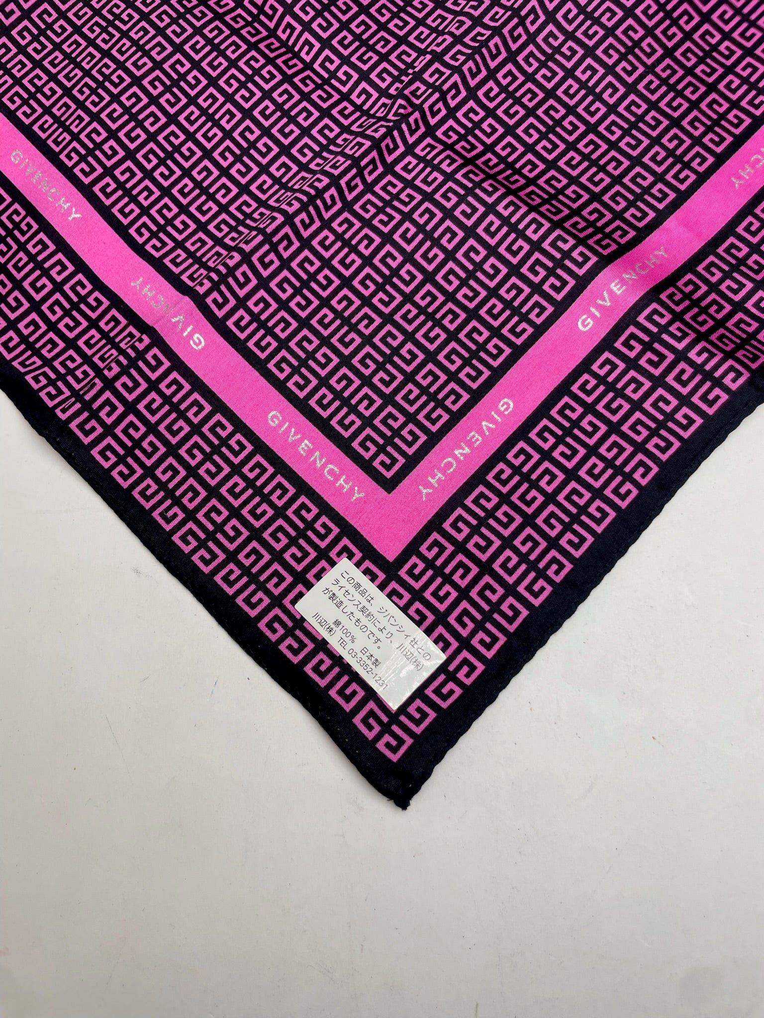 Givenchy Vintage Monogram Scarf Purple Black Size ONE SIZE - 8 Thumbnail